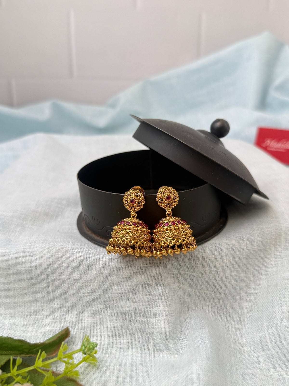 Antique Jhumkas Earrings| E0610 - Mahilas