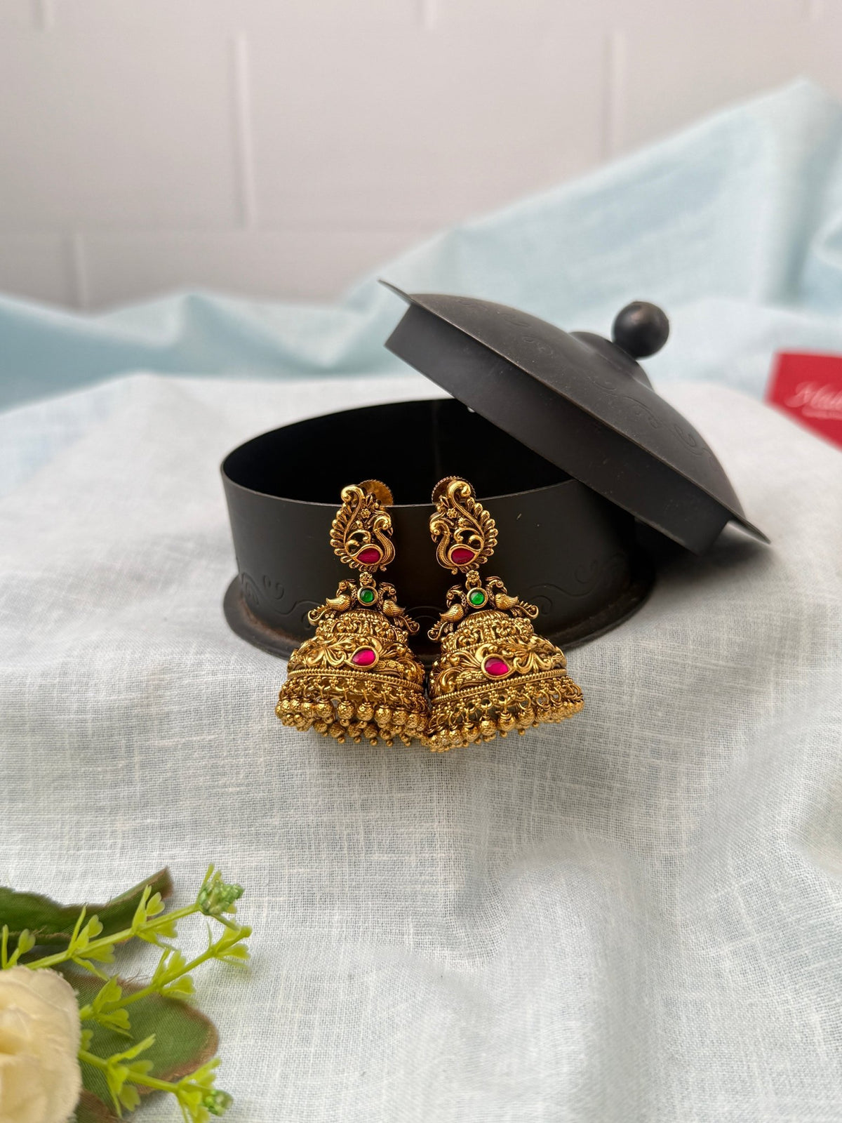 Antique Jhumkas Earrings| E0630 - Mahilas