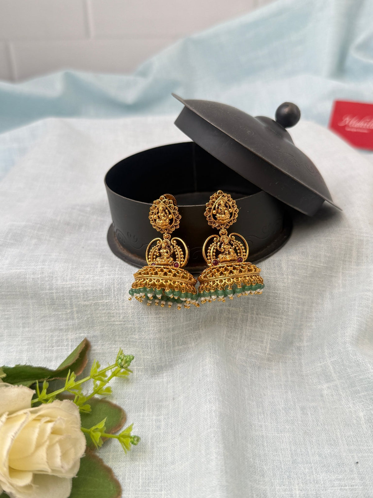 Antique Jhumkas Earrings| E0635 - Mahilas