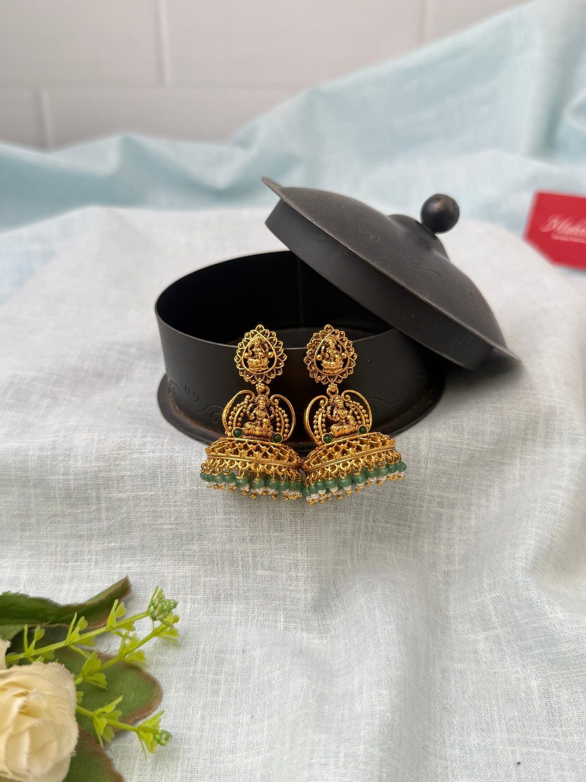 Antique Jhumkas Earrings| E0635 A - Mahilas