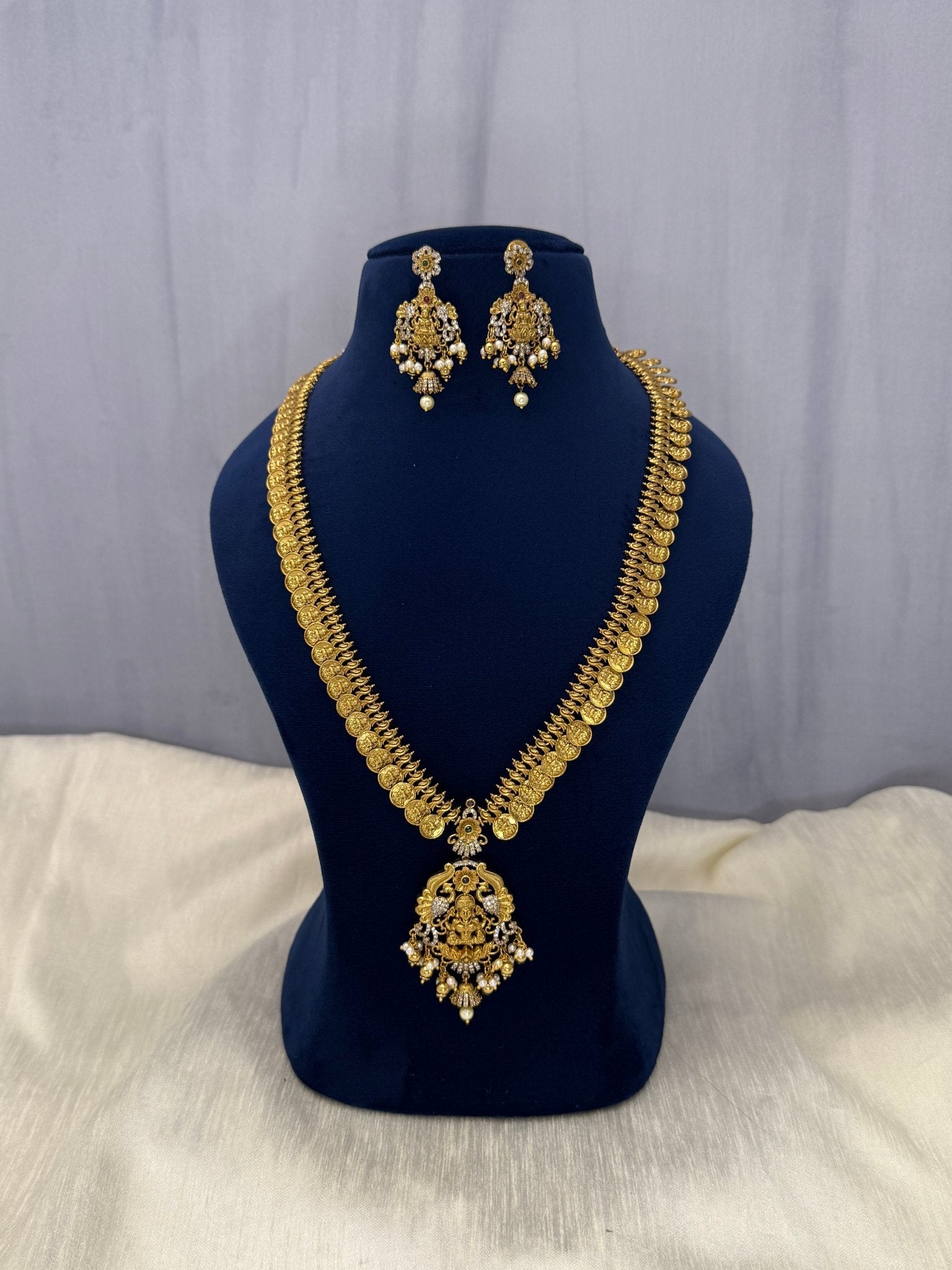 Antique Kaasu Long Necklace 0730 - Mahilas