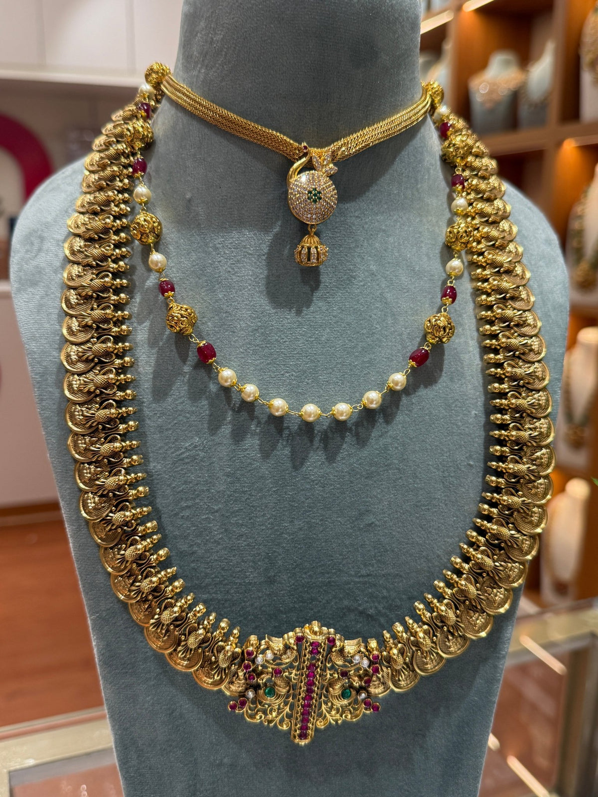 Antique Kaasu Necklace & Antique Designer Necklace Full Set| NC0020 - Mahilas