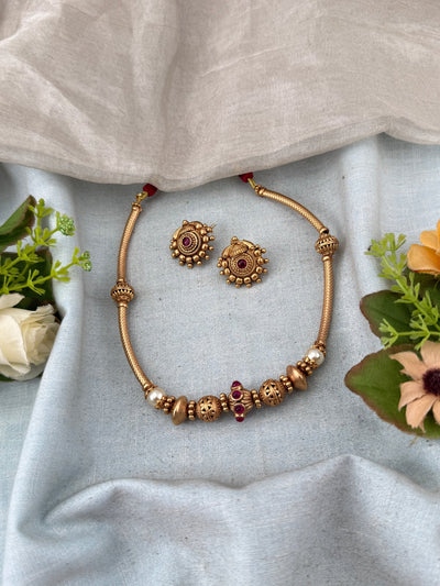 Antique Kanti Necklace Set | No167 - Mahilas