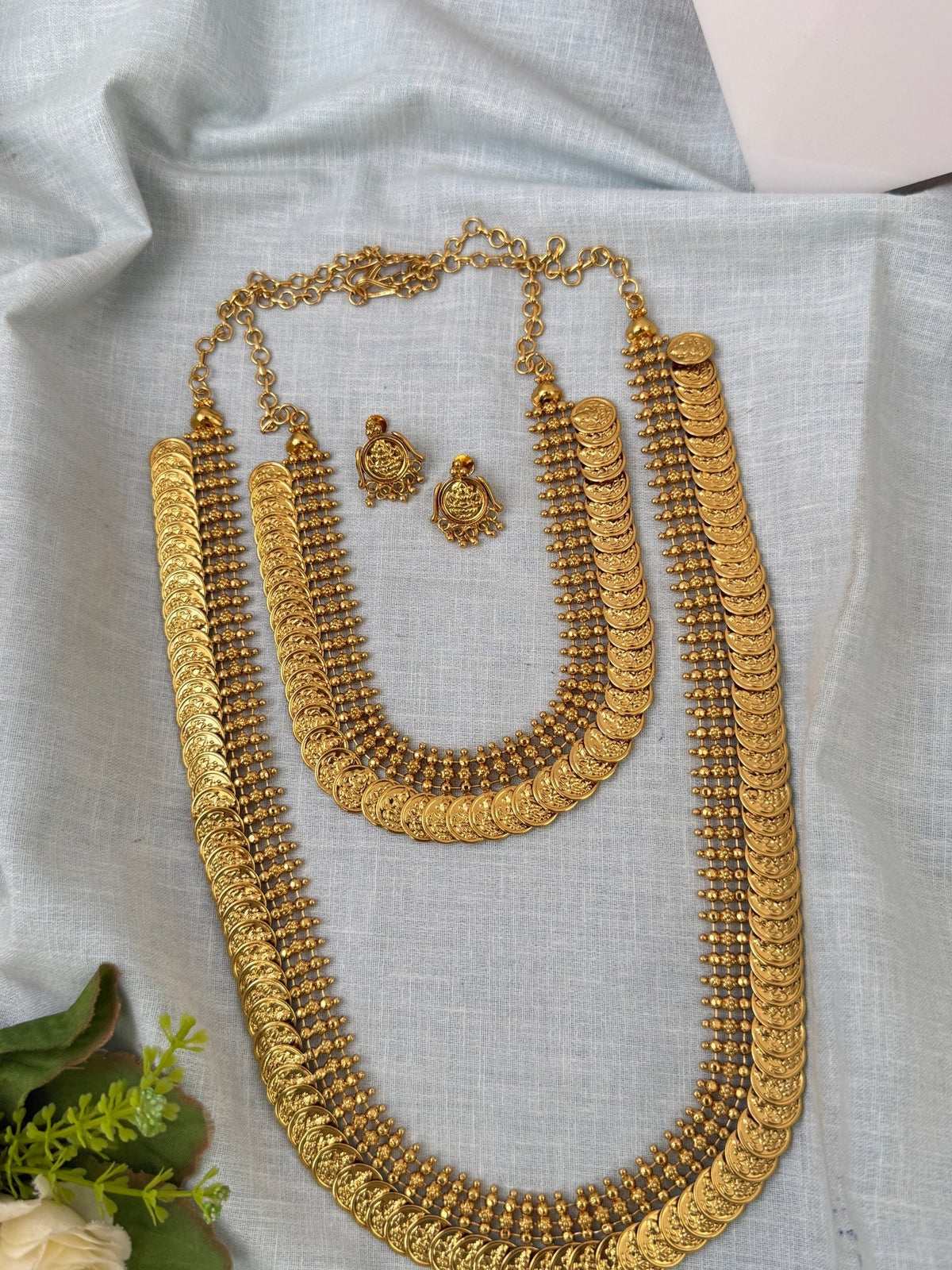 Antique Kasu Semi Bridal Neacklace Set | N0545 - Mahilas