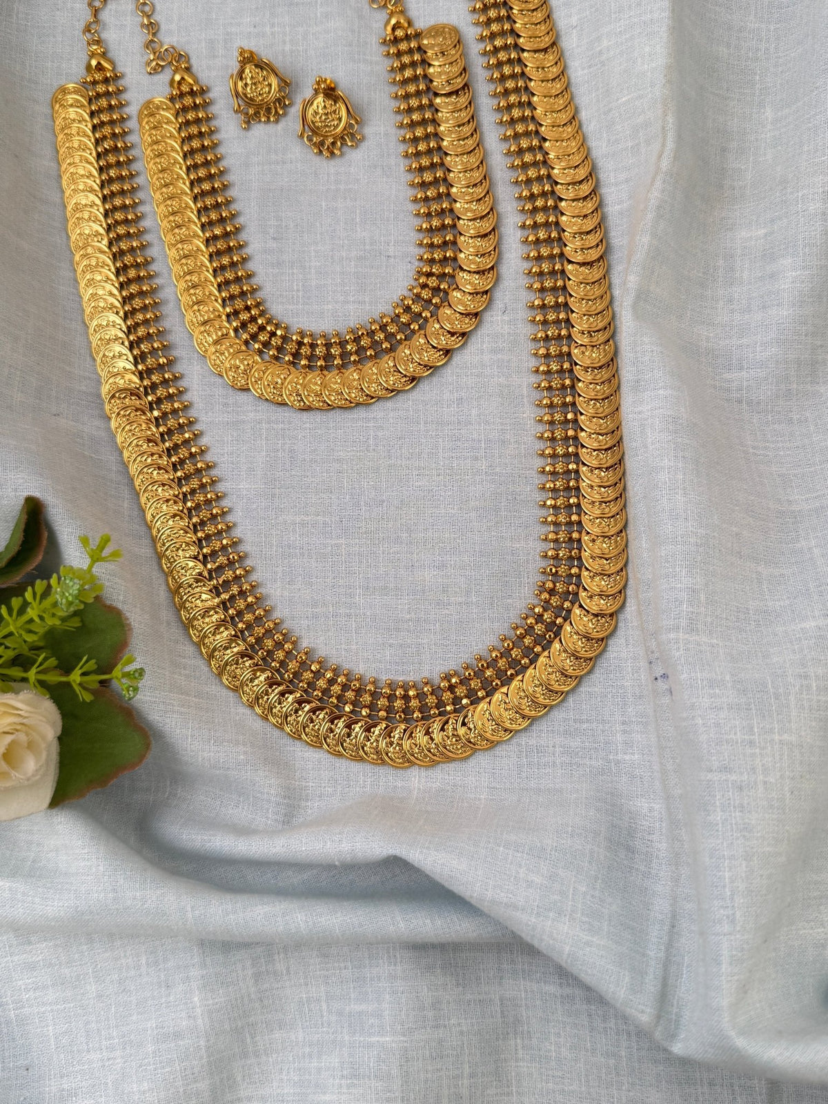 Antique Kasu Semi Bridal Neacklace Set | N0545 - Mahilas