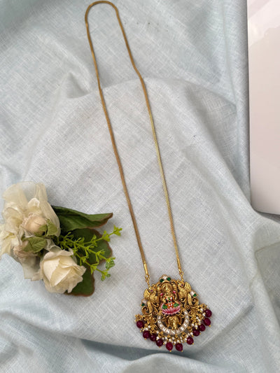 Antique Lakshmi Chain Pendant Necklace | C0020 - Mahilas