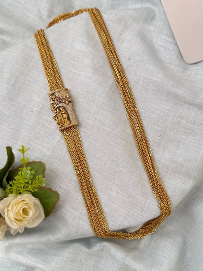 Antique Lakshmi Chain Pendant Necklace | C0021 - Mahilas