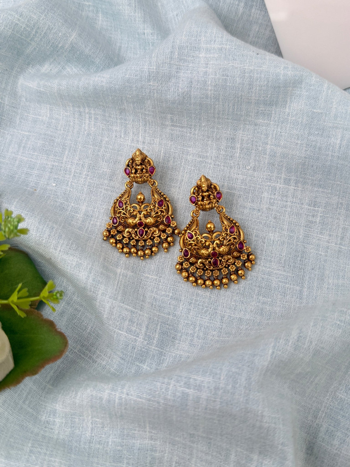 Antique Lakshmi Earrings| E0608 - Mahilas