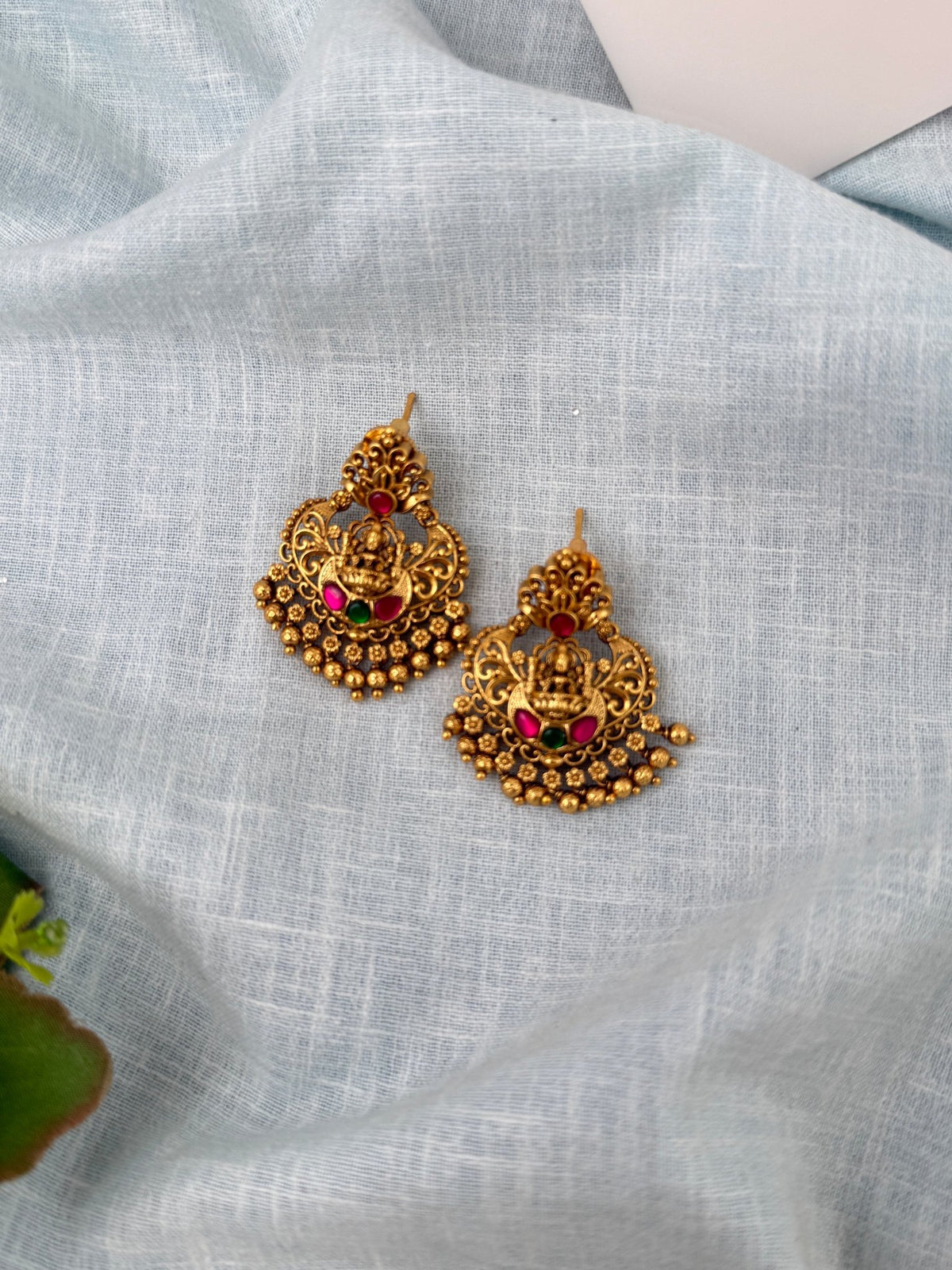 Antique Lakshmi Earrings| E0626 A - Mahilas