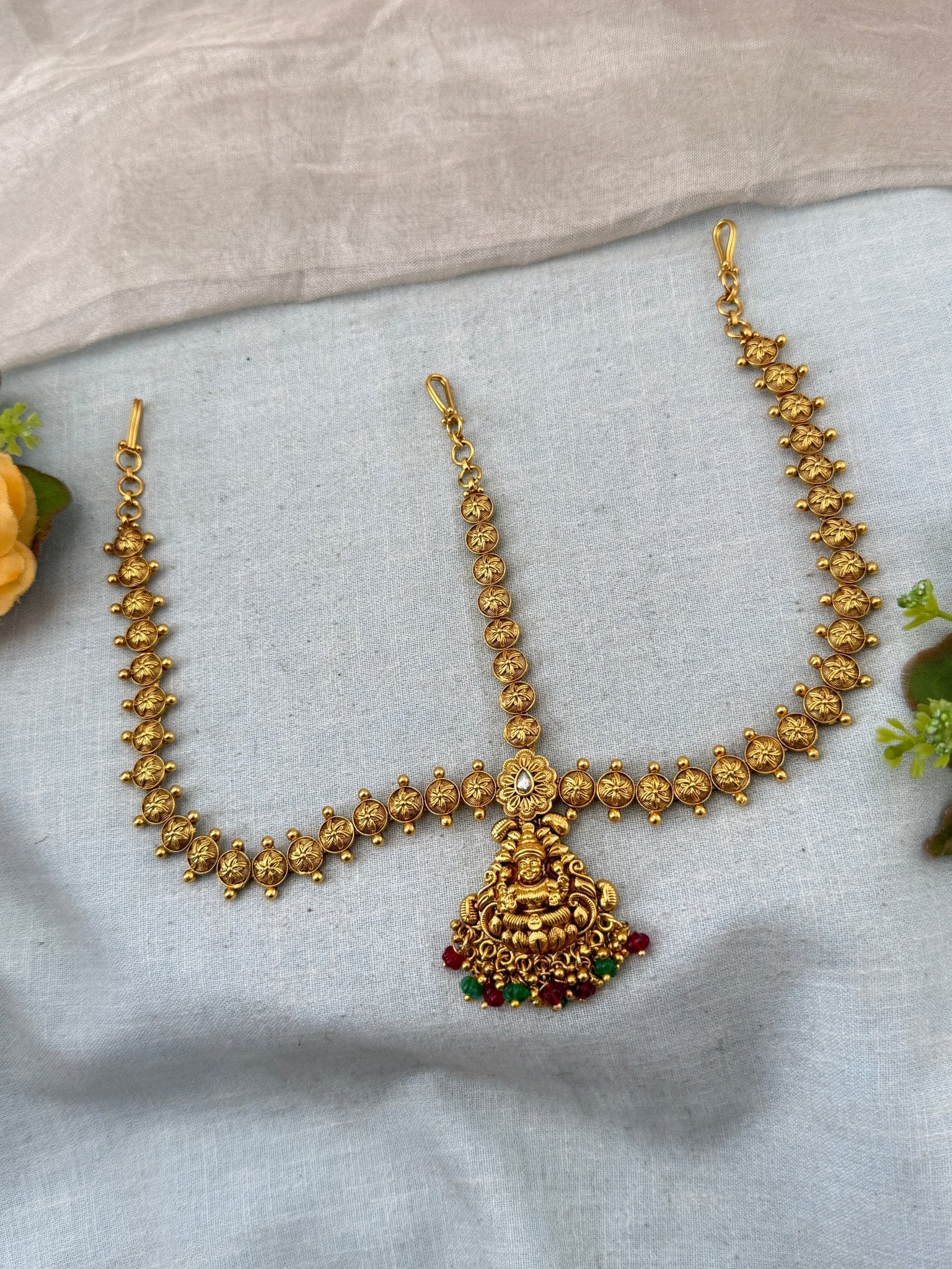 Antique Lakshmi Mathapatti Maang Tikka Set | Mo026 - Mahilas