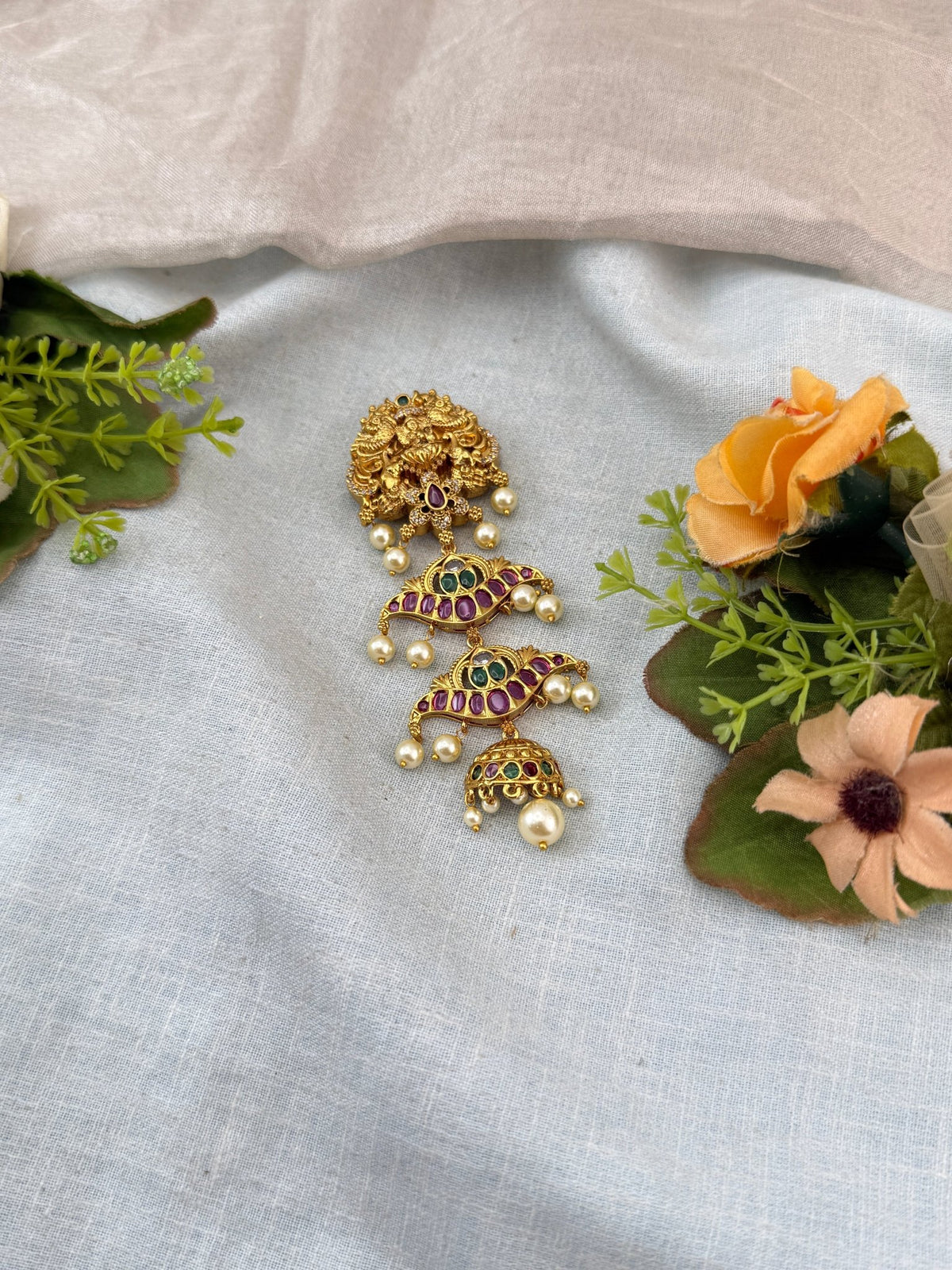 Antique Lakshmi Short Jadebille | J0003 - Mahilas