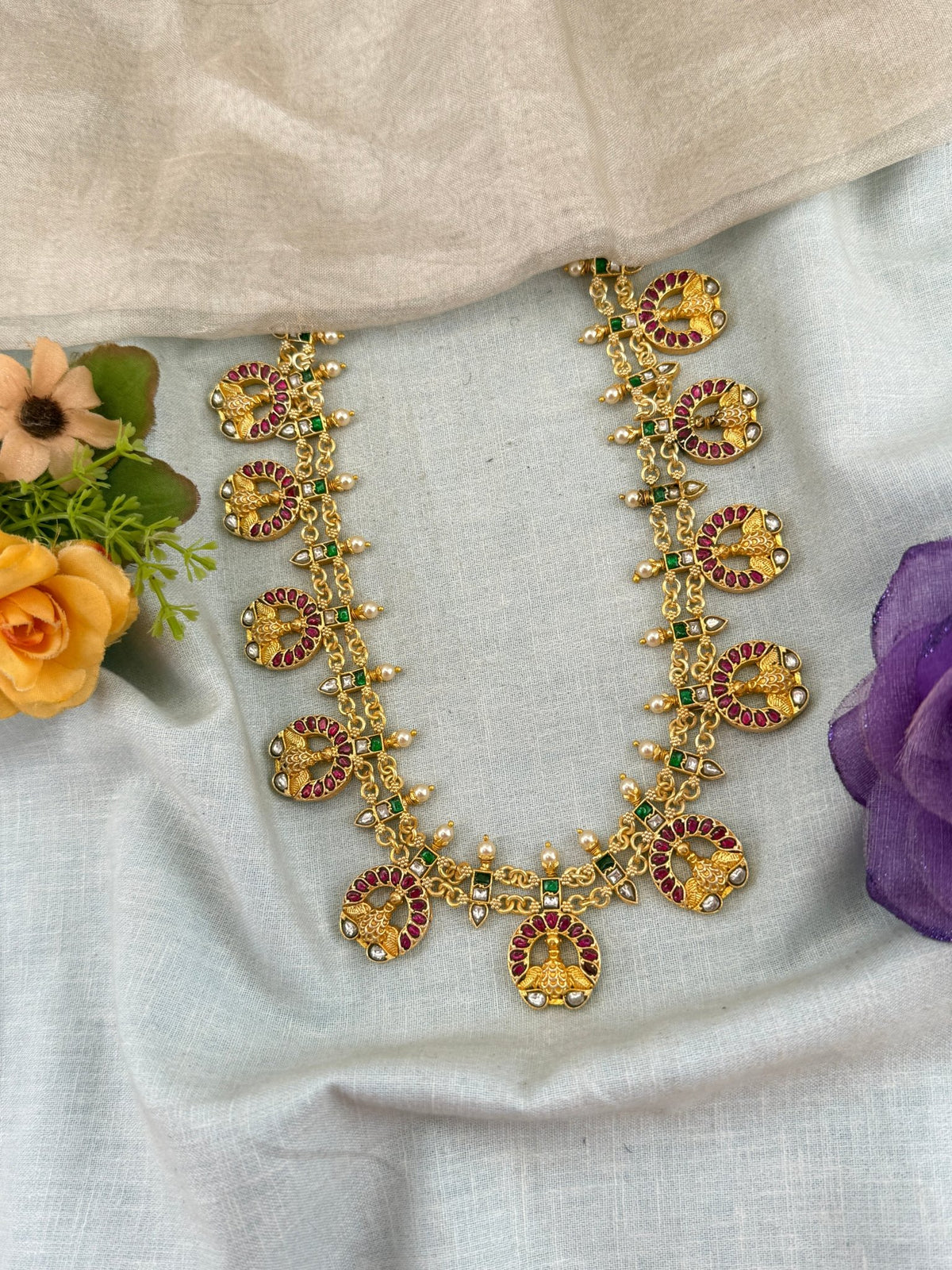 Antique Layered Mid Long Necklace | 230 - Mahilas