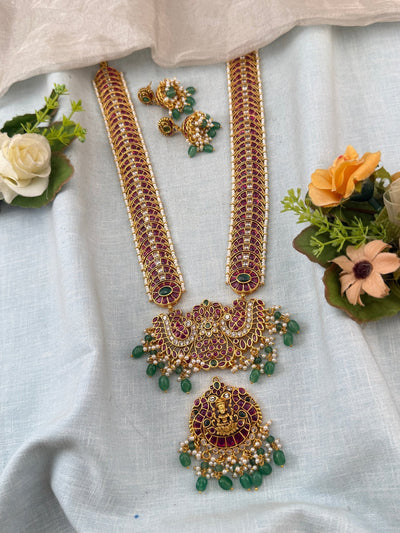 Antique Long Pendant Necklace Set 2 Detachable Pendants | 283 - Mahilas
