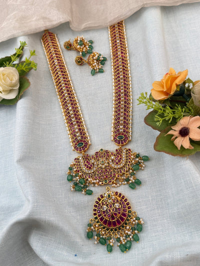 Antique Long Pendant Necklace Set 2 Detachable Pendants | 283 - Mahilas