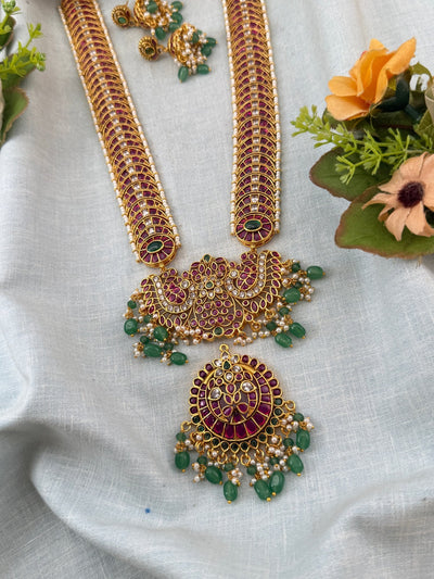 Antique Long Pendant Necklace Set 2 Detachable Pendants | 283 - Mahilas