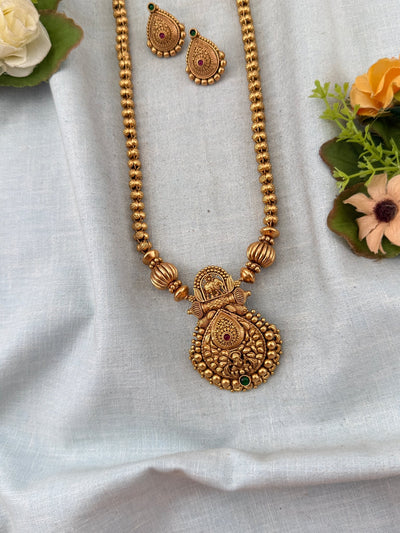 Antique Long Pendant Necklace Set | No223 - Mahilas