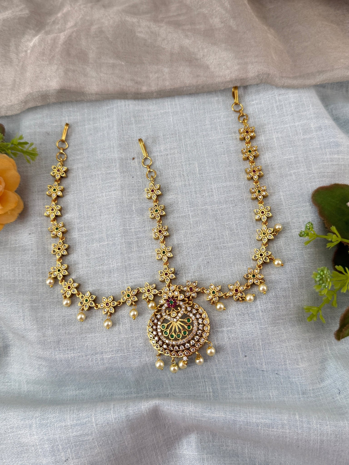 Antique Maang Tikka Set | M0078 - Mahilas