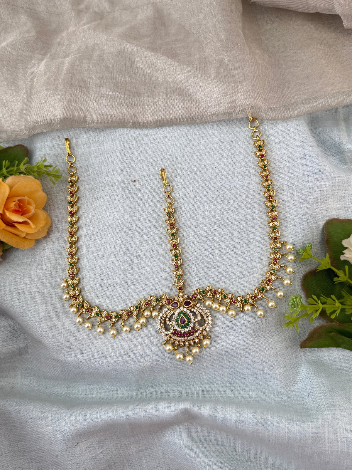 Antique Maang Tikka Set | M0078 A - Mahilas