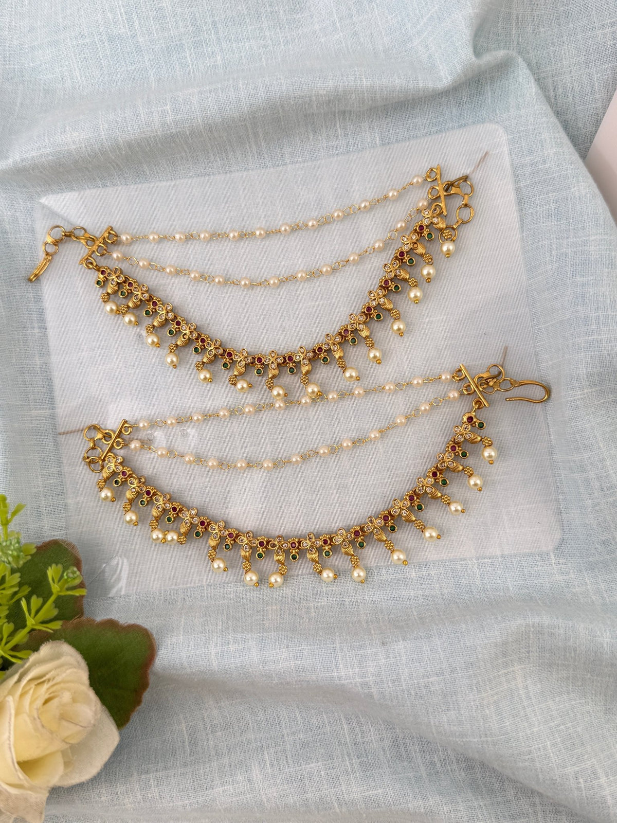 Antique Maatal Earrchain| T0064 - Mahilas