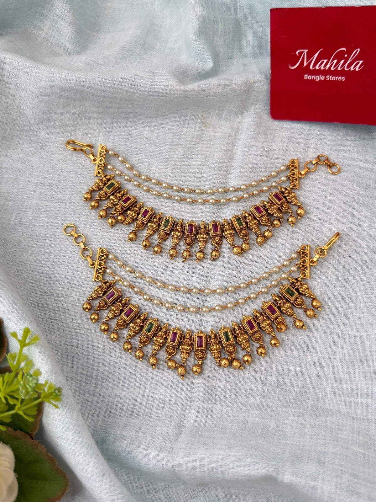 Antique Maatal Earrchain| T0099 - Mahilas