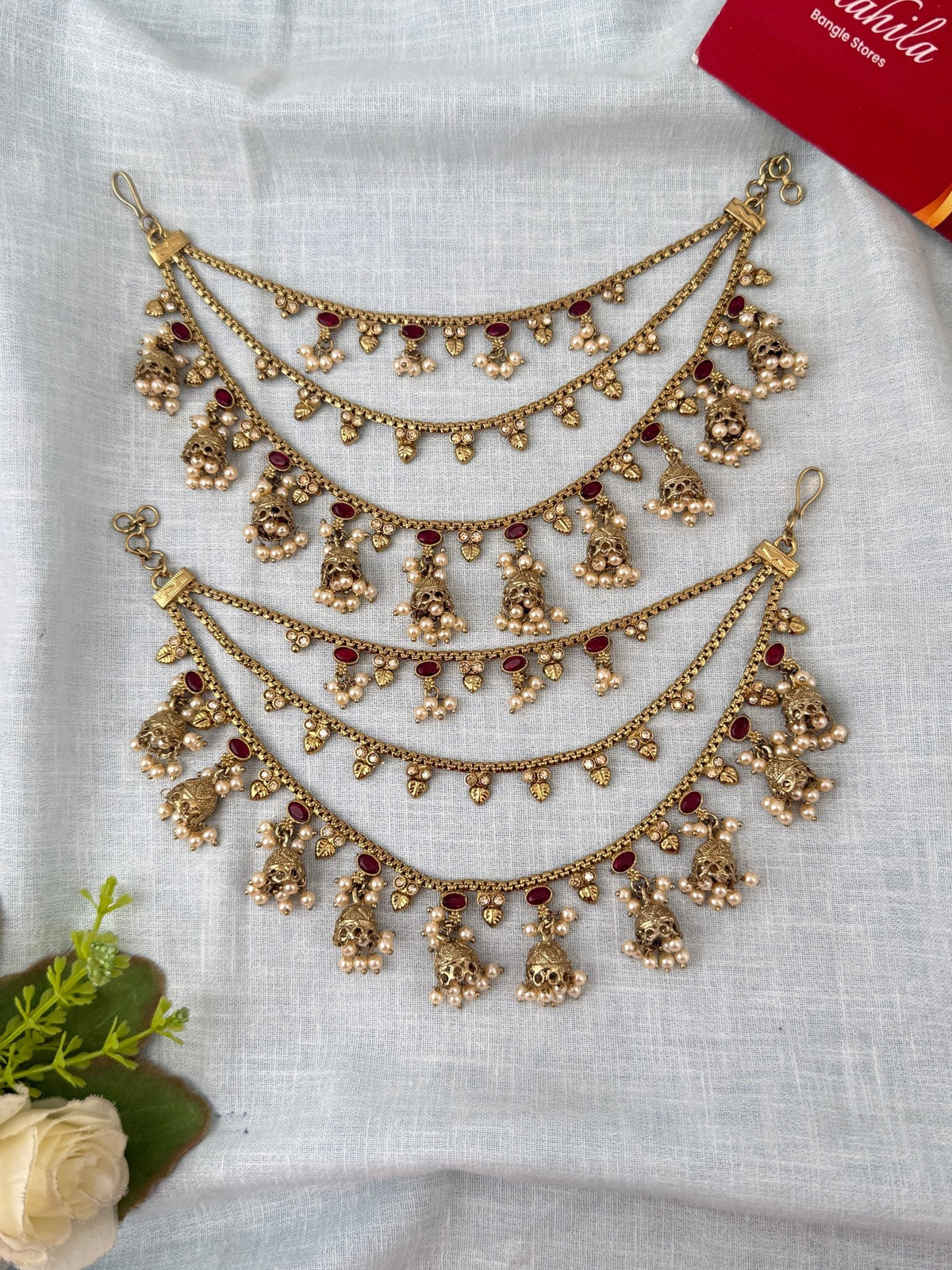 Antique Maatal Premium Earrchain| T0088 - Mahilas