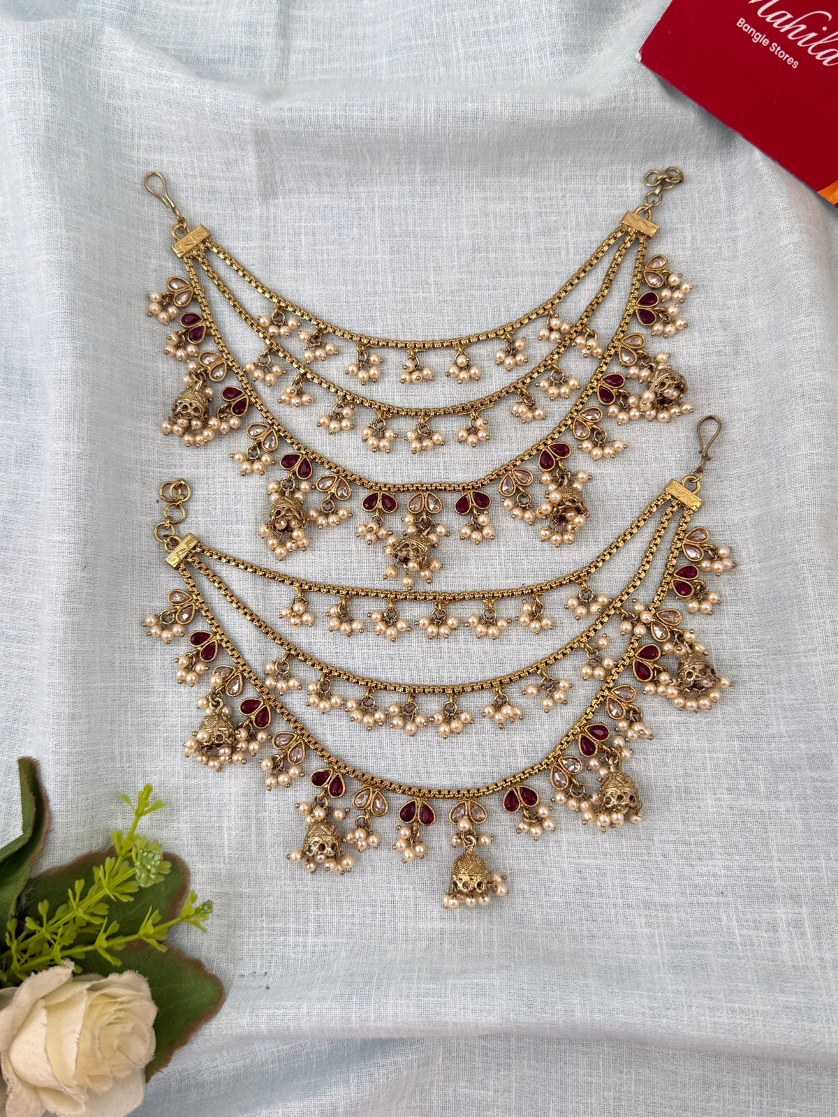 Antique Maatal Premium Earrchain| T0091 - Mahilas