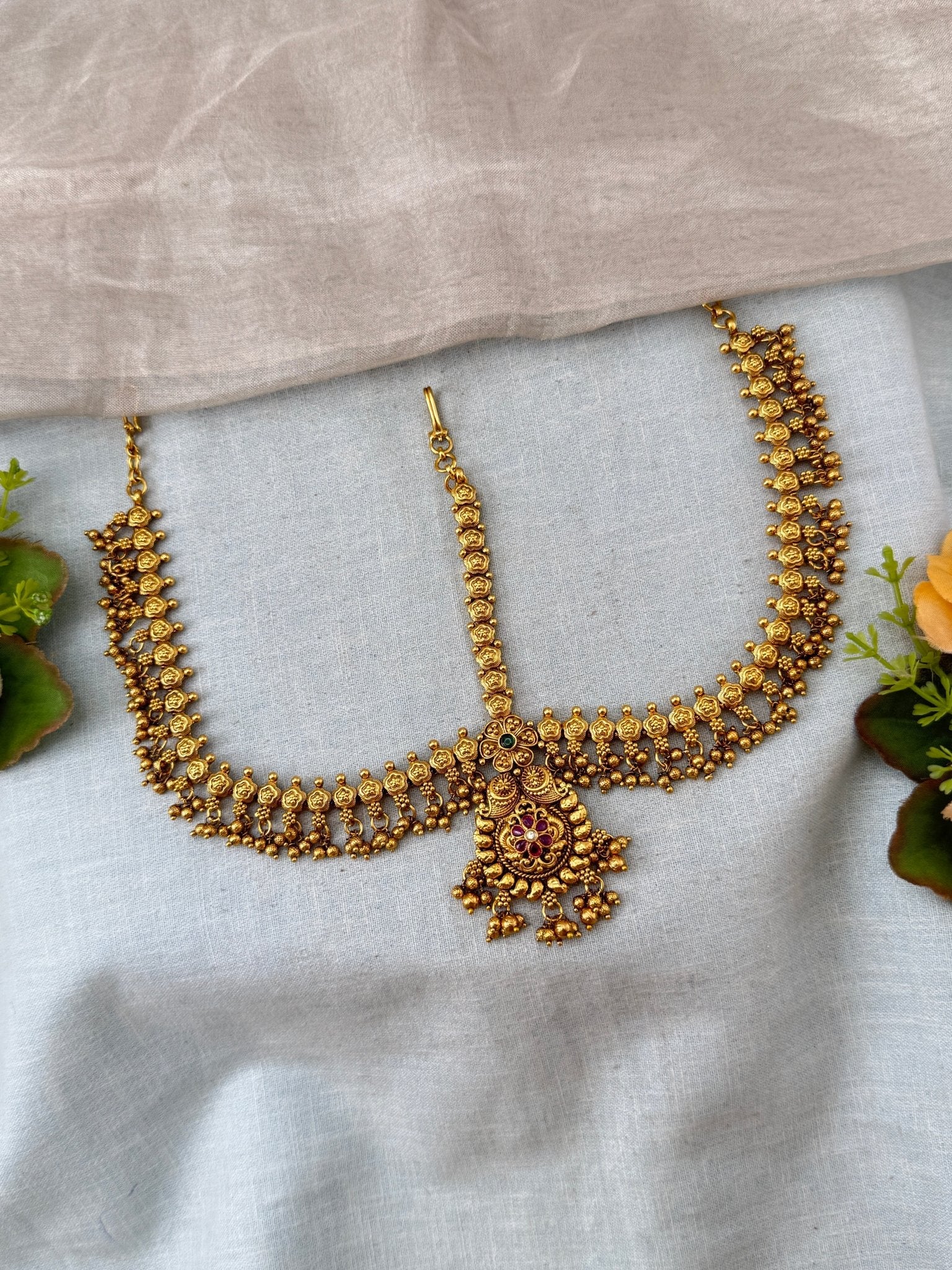 Antique Mathapatti Maang Tikka Set | Mo029 - Mahilas