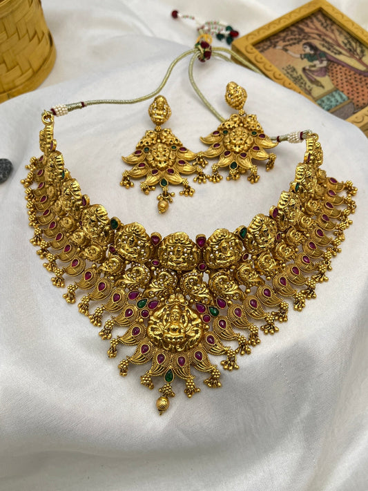 Antique Necklace Choker Set 0250 - Mahilas