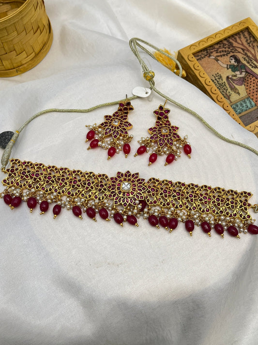 Antique Necklace Choker Set 0251 - Mahilas