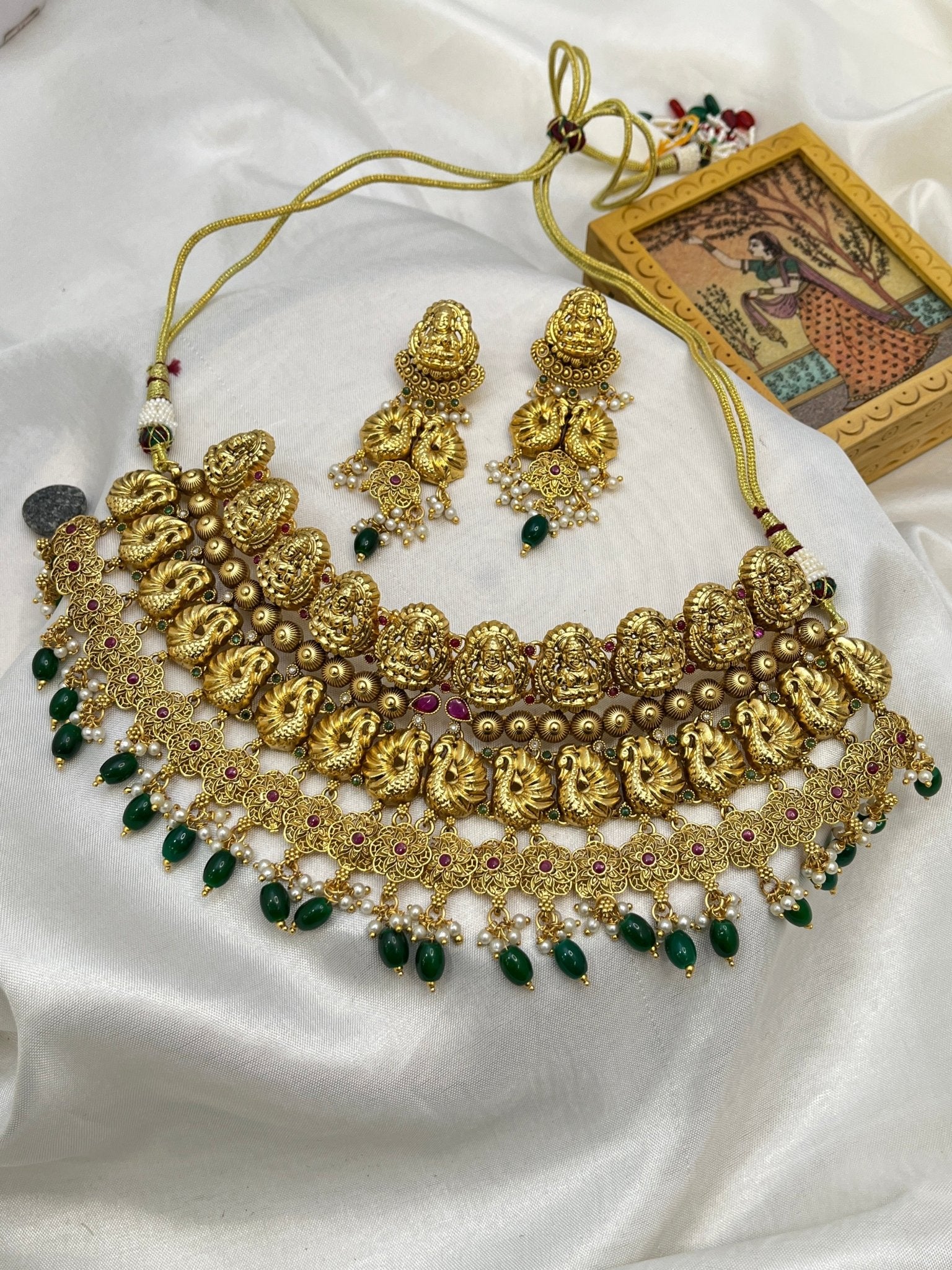 Antique Necklace Choker Set 0252 - Mahilas