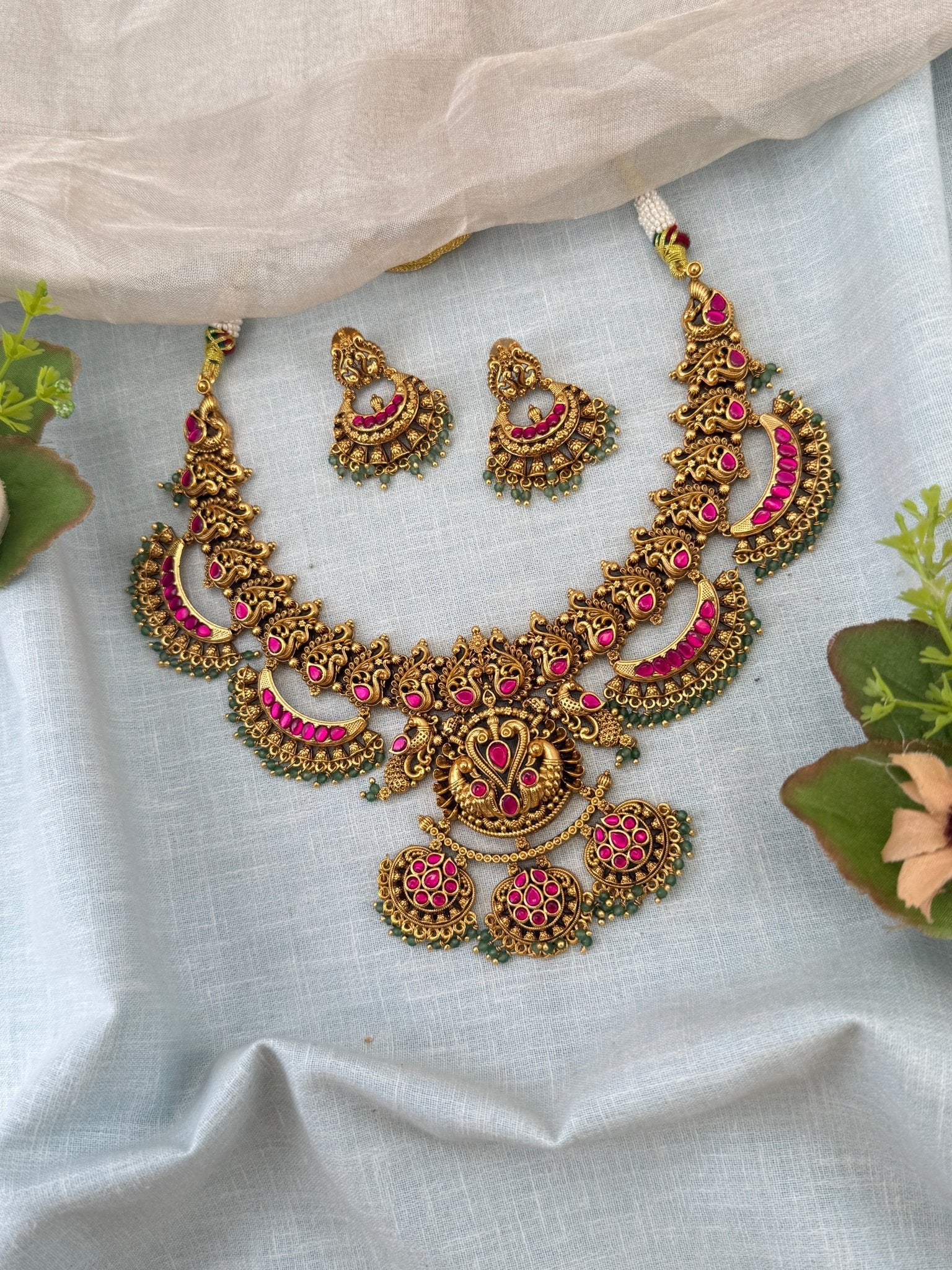Antique Necklace Premium Short Set N0454 - Mahilas