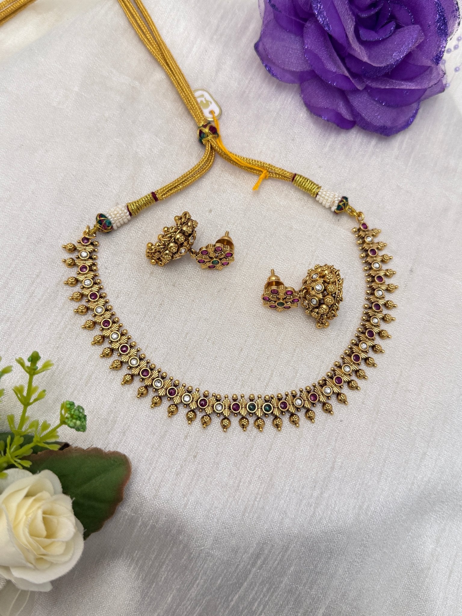 Antique Necklace Set 0777 - Mahilas