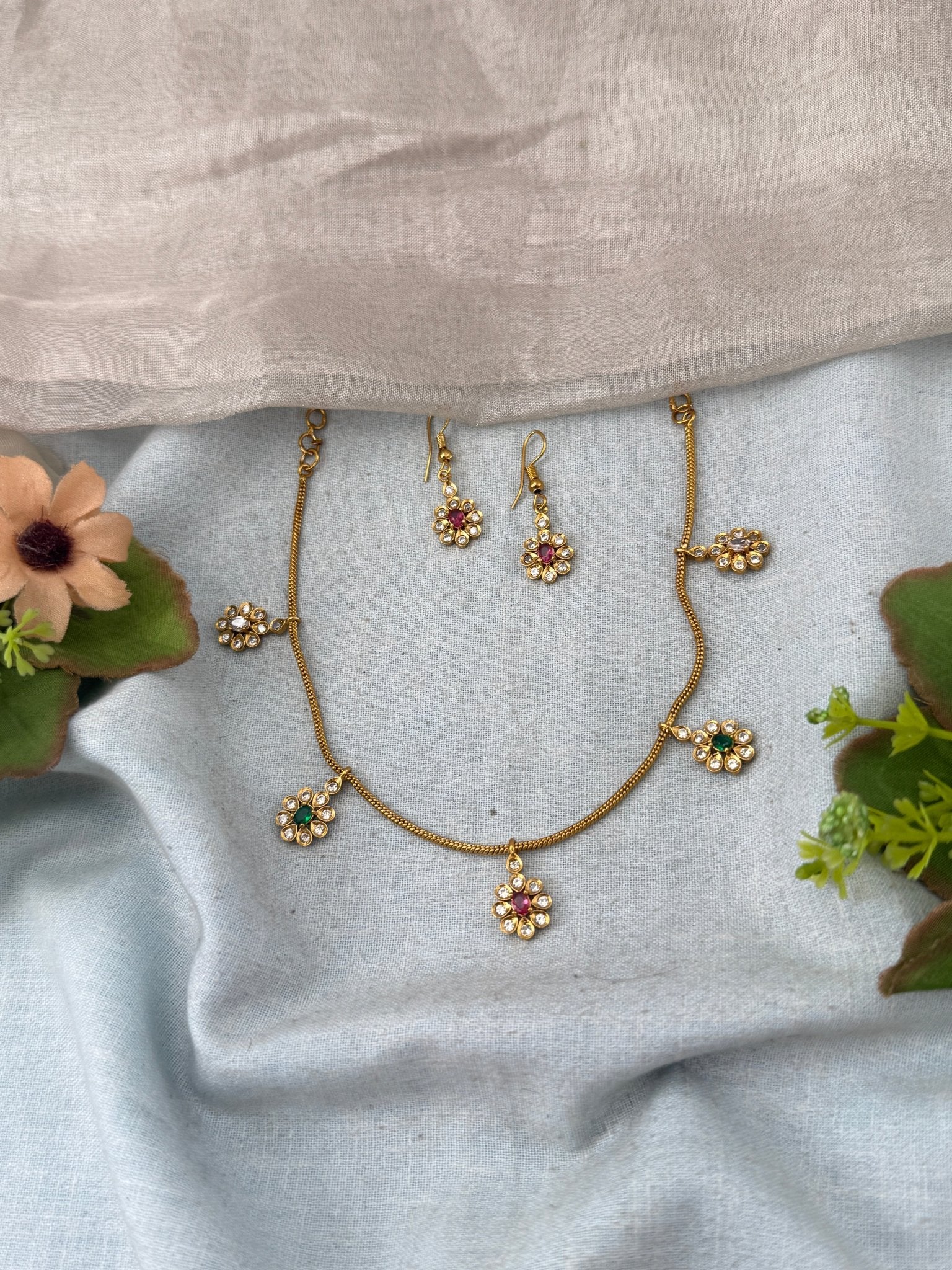 Antique Necklace Set | No308 - Mahilas