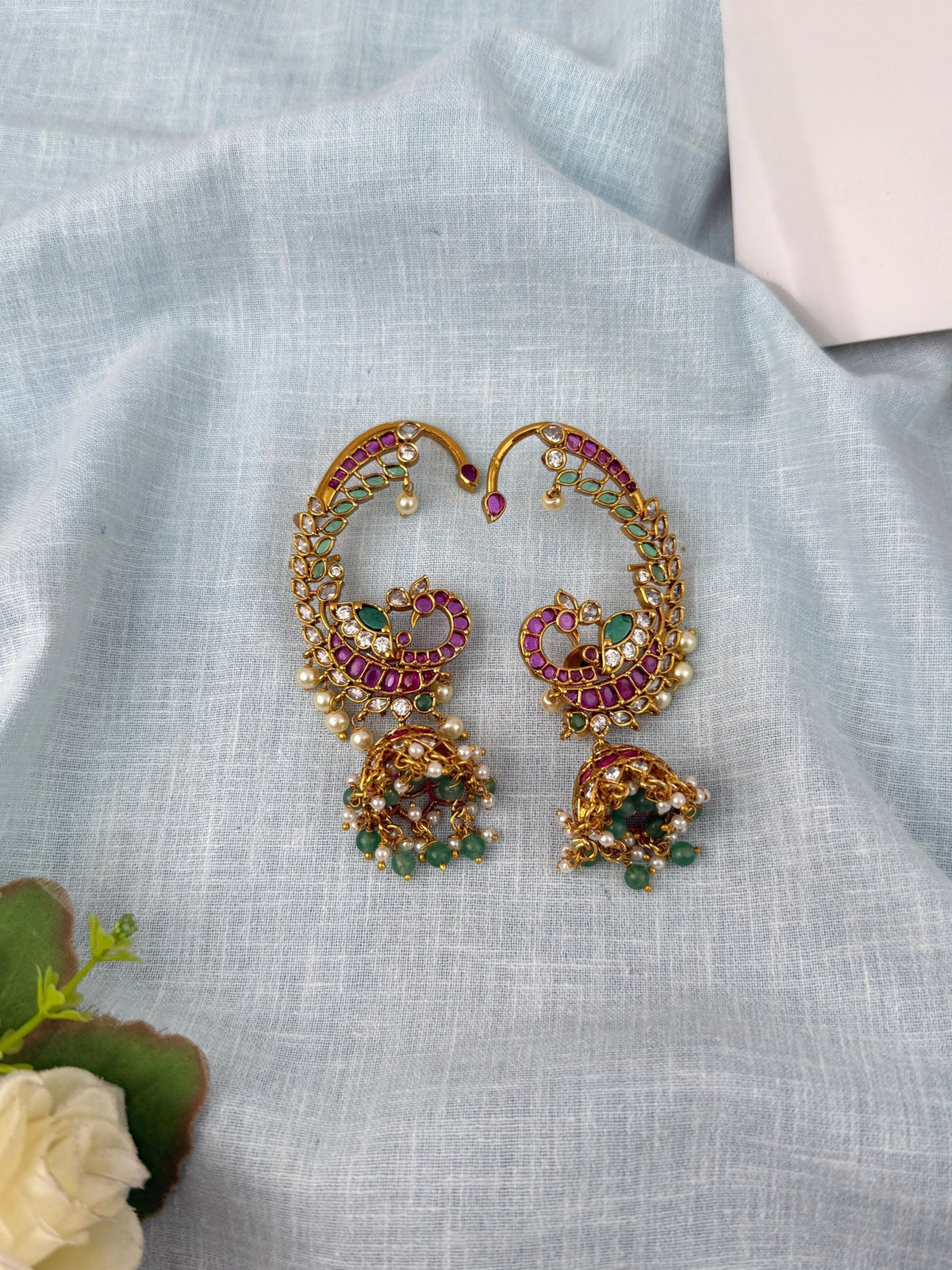 Antique Peacock Earrcuff Earrings| E0698 - Mahilas