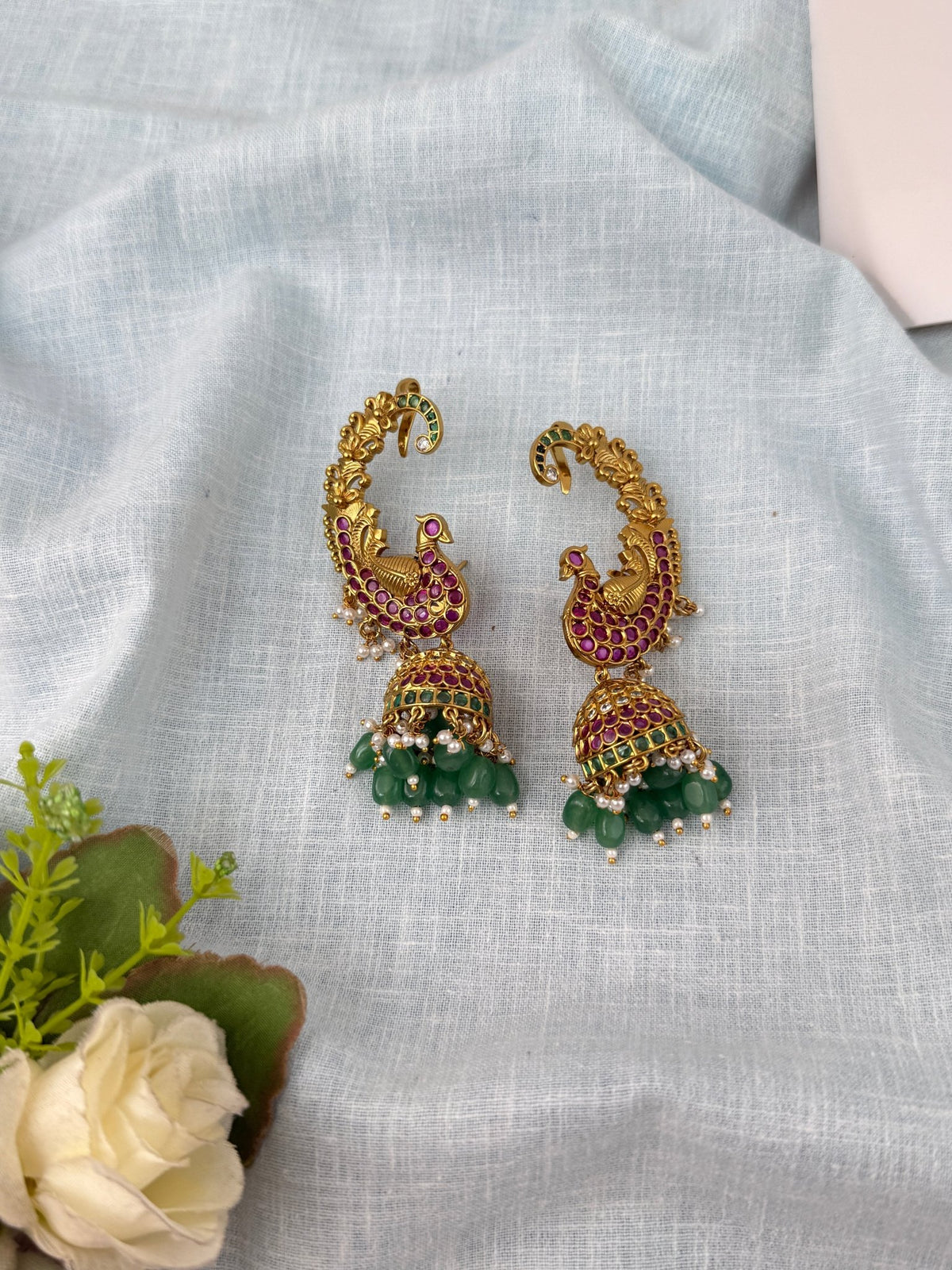 Antique Peacock Earrcuff Earrings| E0699 - Mahilas