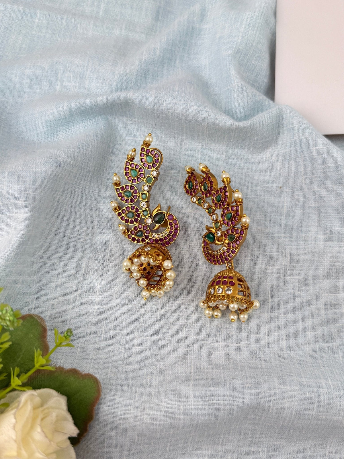 Antique Peacock Earrcuff Earrings| E0701 - Mahilas