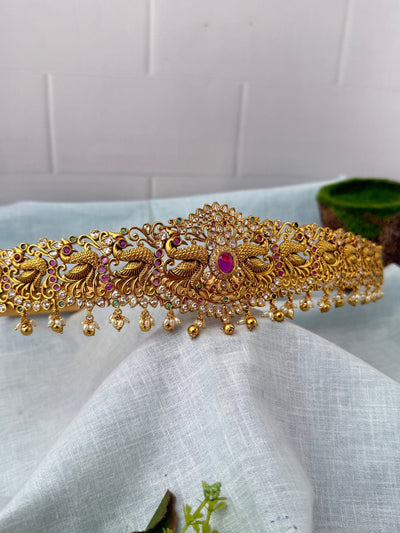Antique Peacock Grand Vaddanam Kamarbandh | V0124 - Mahilas