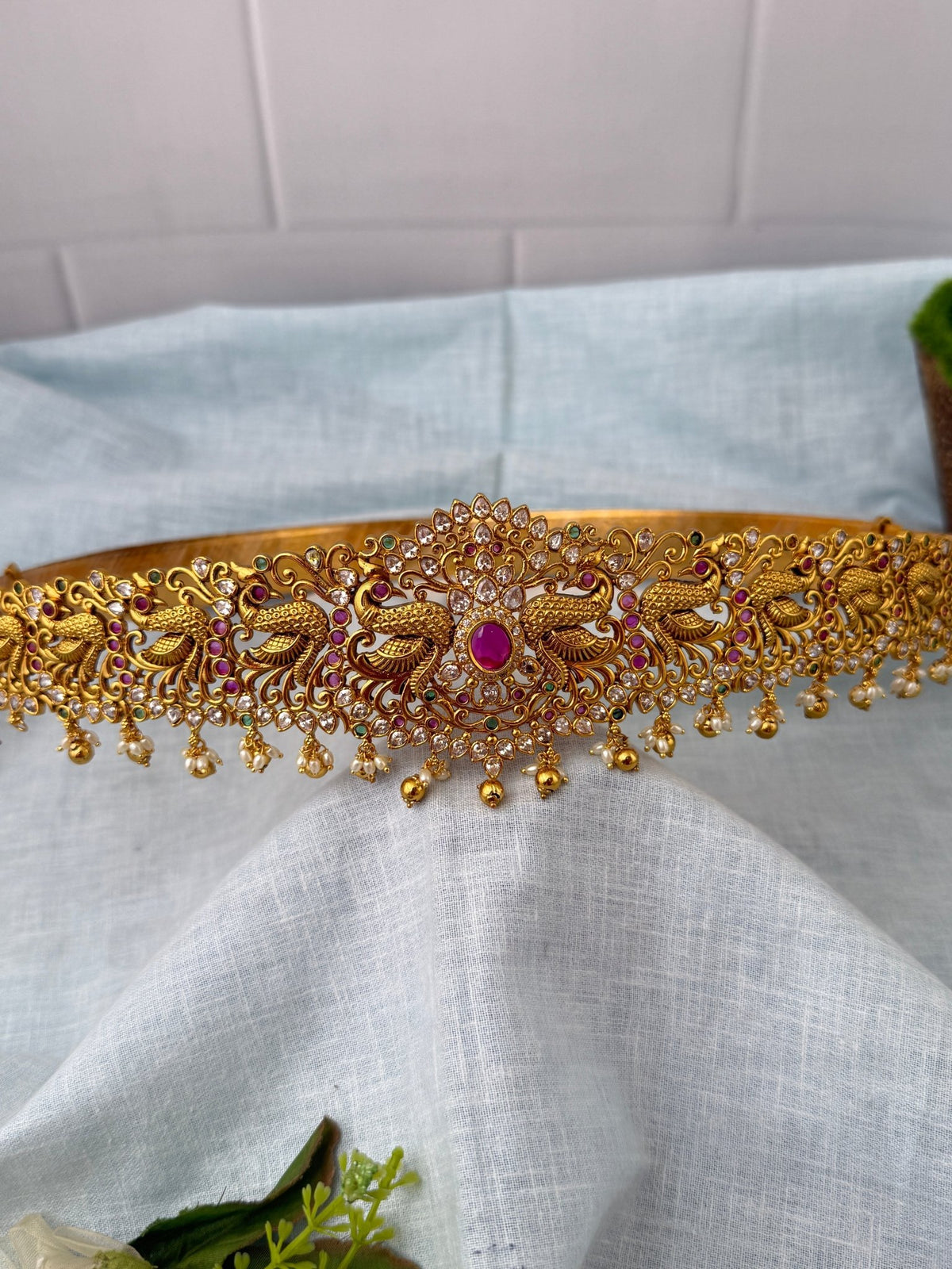 Antique Peacock Grand Vaddanam Kamarbandh | V0124 - Mahilas