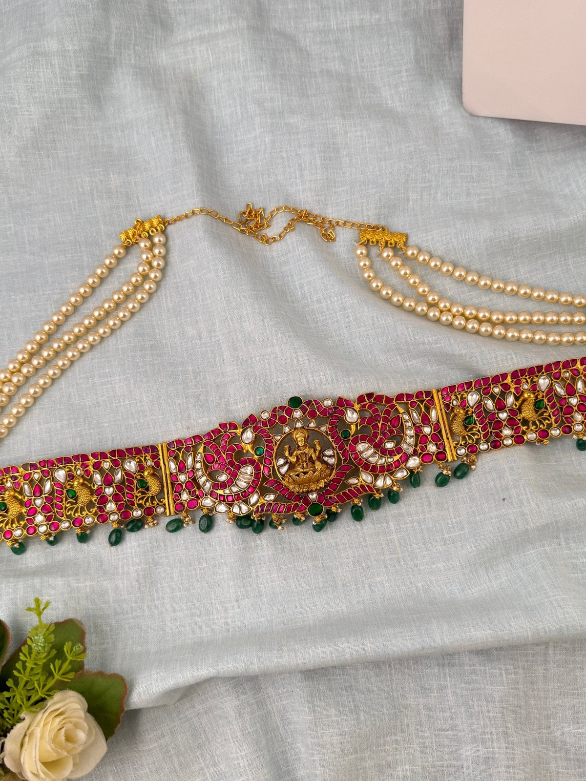 Antique Peacock Lakshmi Grand Vaddanam Kamarbandh | V0081 - Mahilas