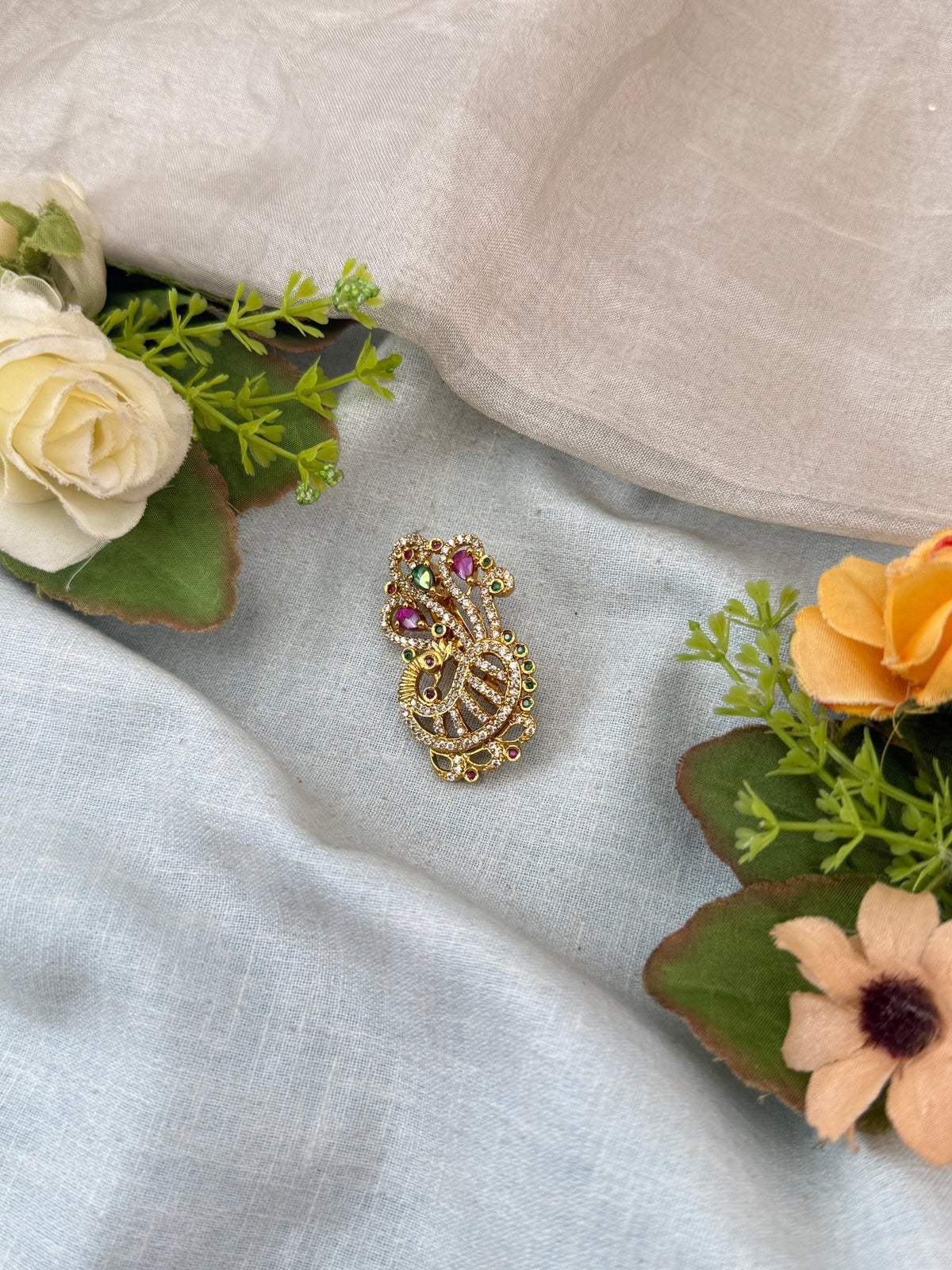 Antique Peacock Saree Pin | 007 - Mahilas