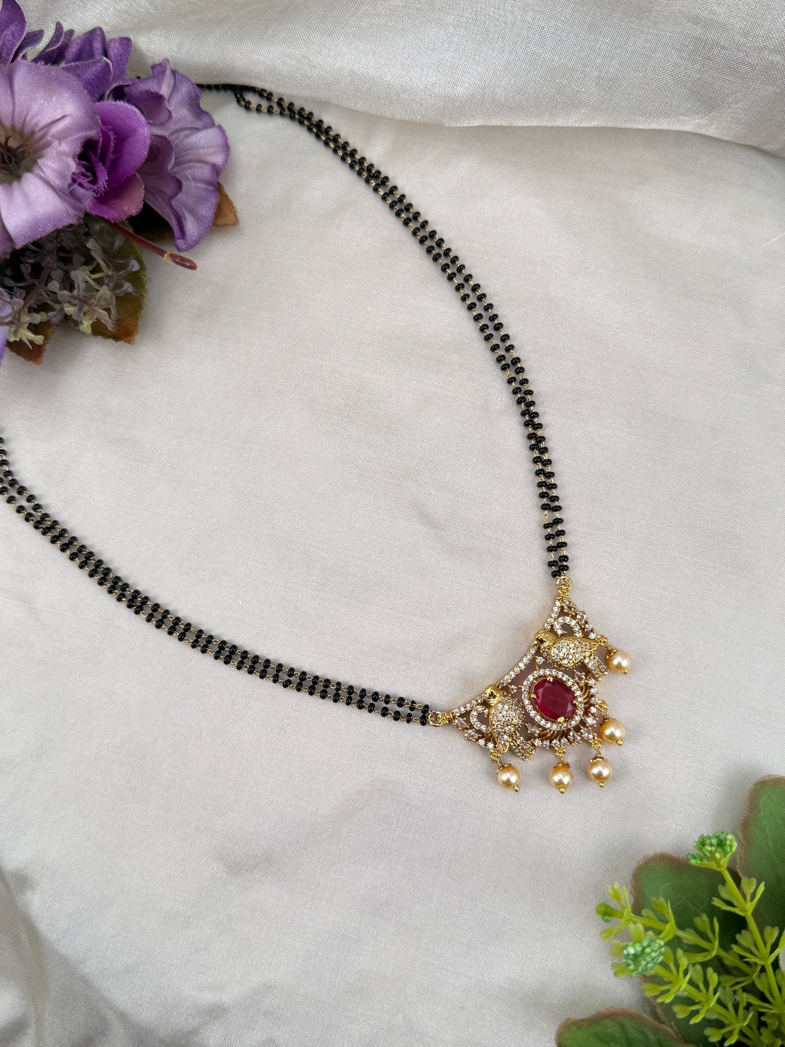 Antique Pendant Stone Mangalya Chain 573 - Mahilas