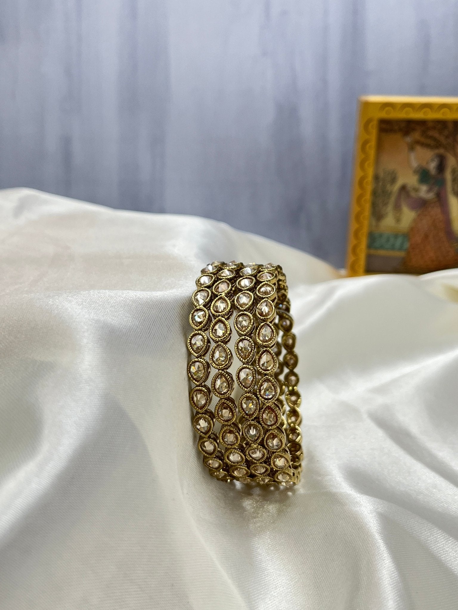 Antique Polki Bangles 1030 - Mahilas