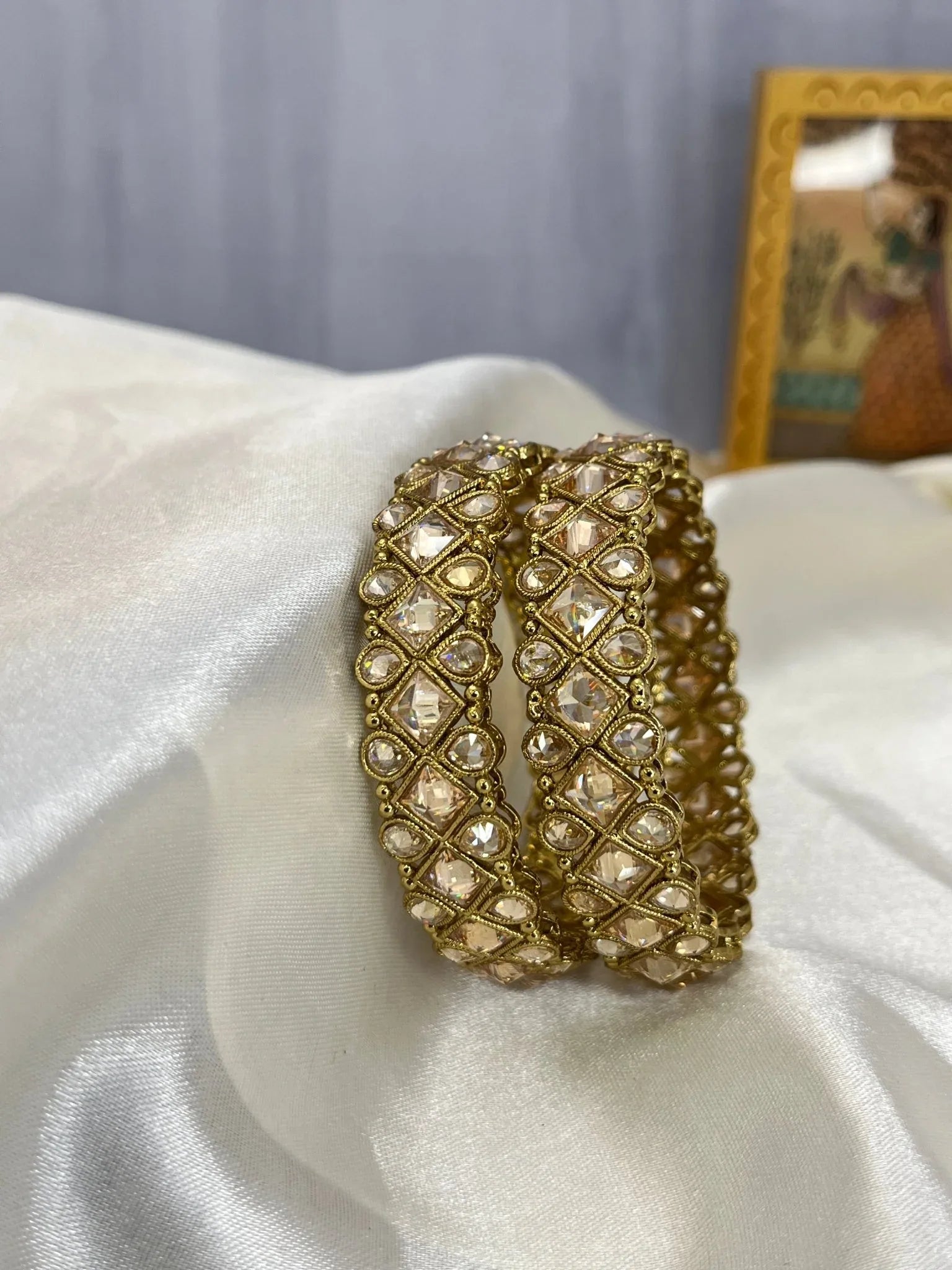 Antique Polki Bangles 1036 - Mahilas