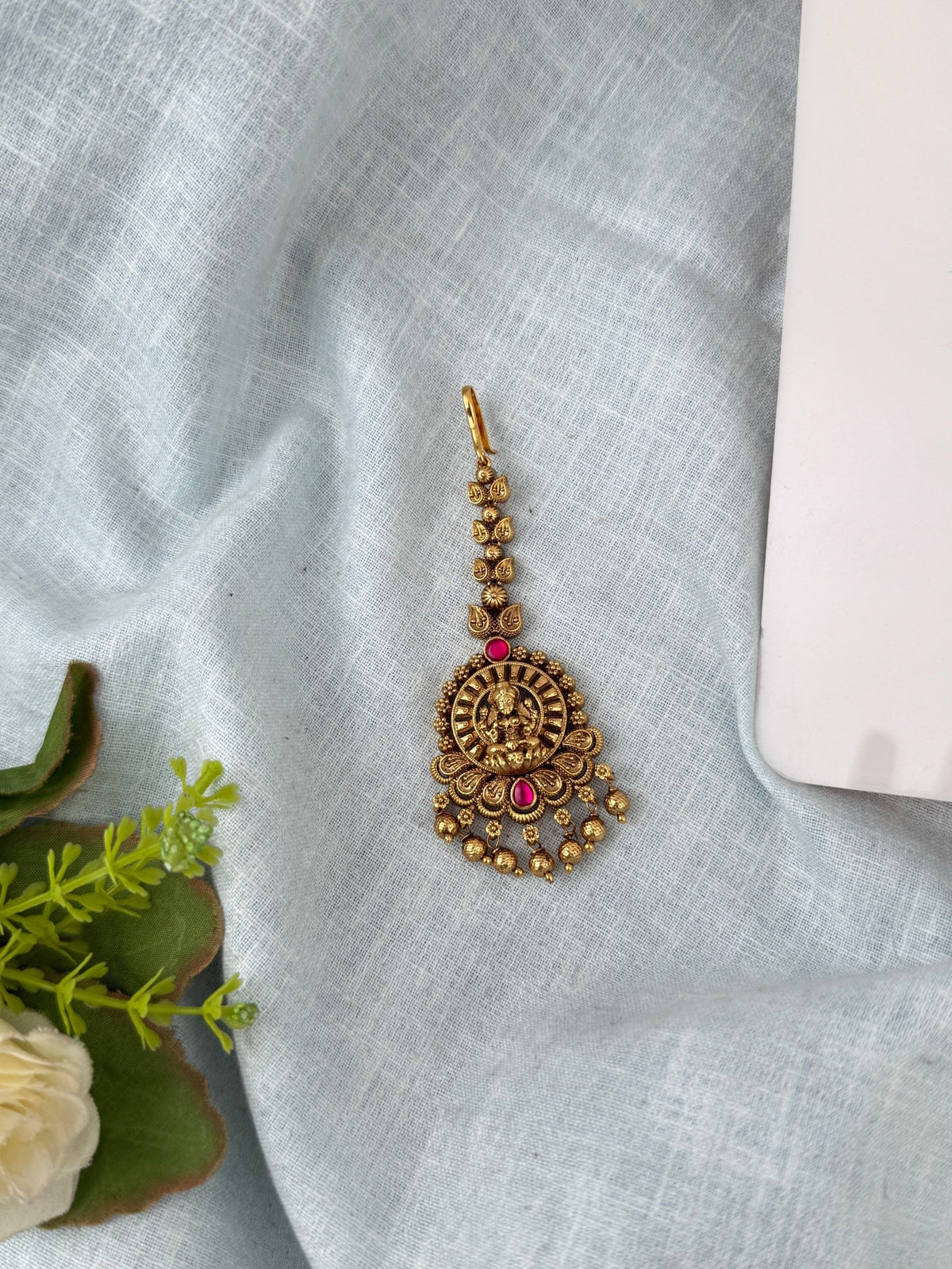Antique Premium Lakshmi Maang Tikka| M0286 A - Mahilas