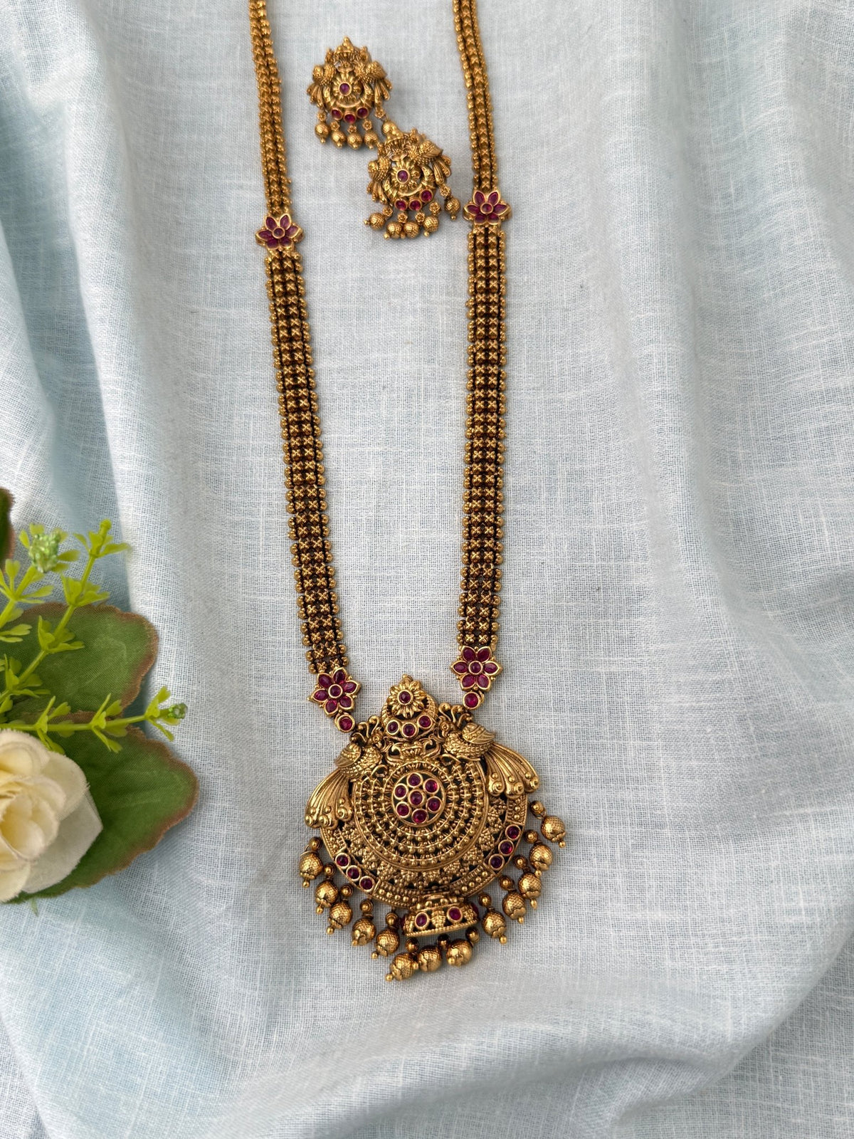 Antique Premium Necklace Long Set| N1171 - Mahilas
