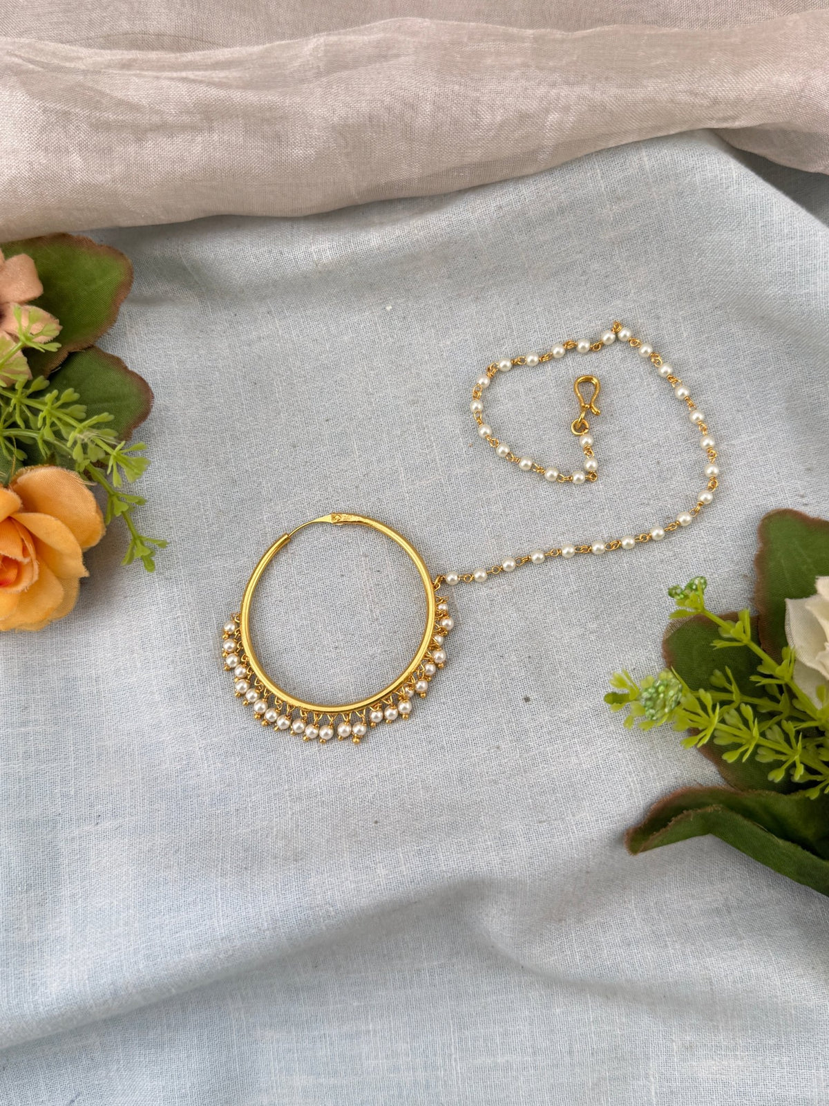 Antique Pressing Nose Pin | O0034 - Mahilas