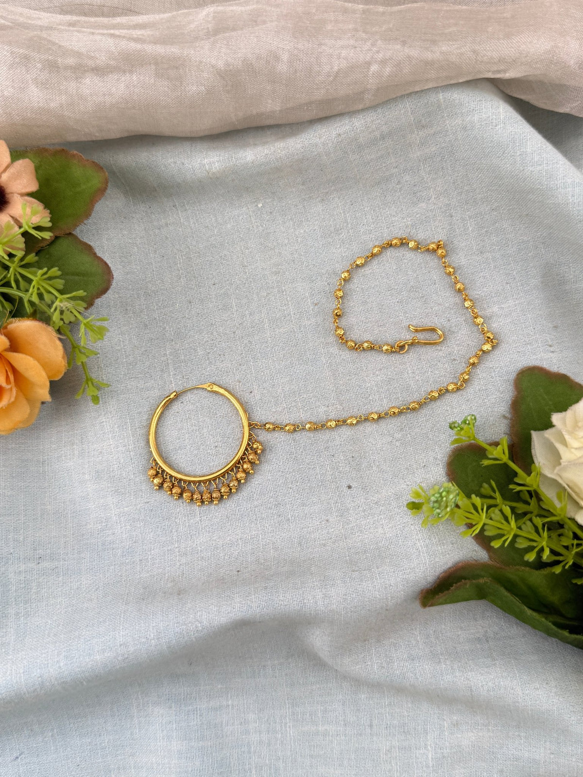 Antique Pressing Nose Pin | O0040 A - Mahilas