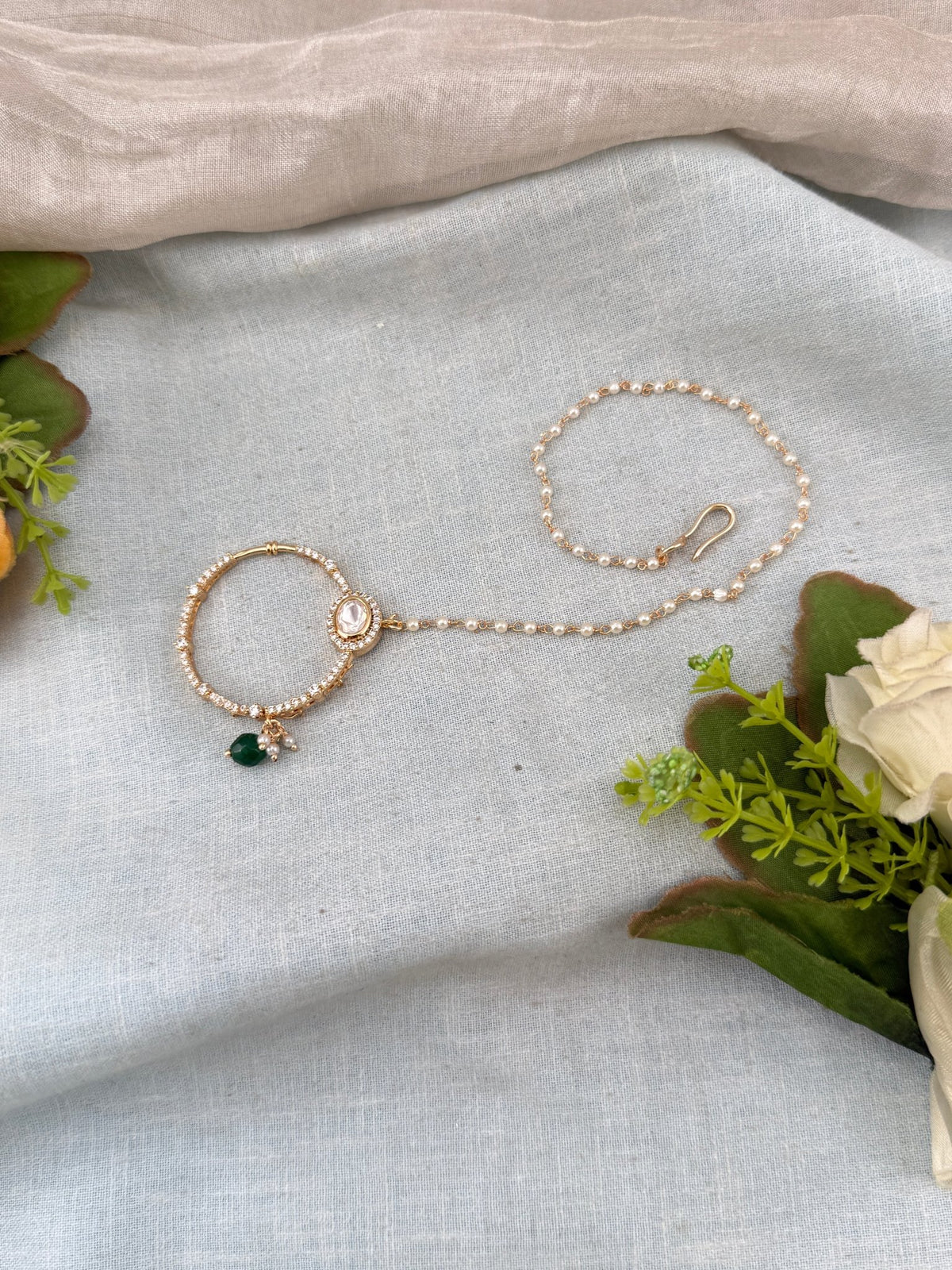 Antique Pressing Nose Pin | O0056 A - Mahilas