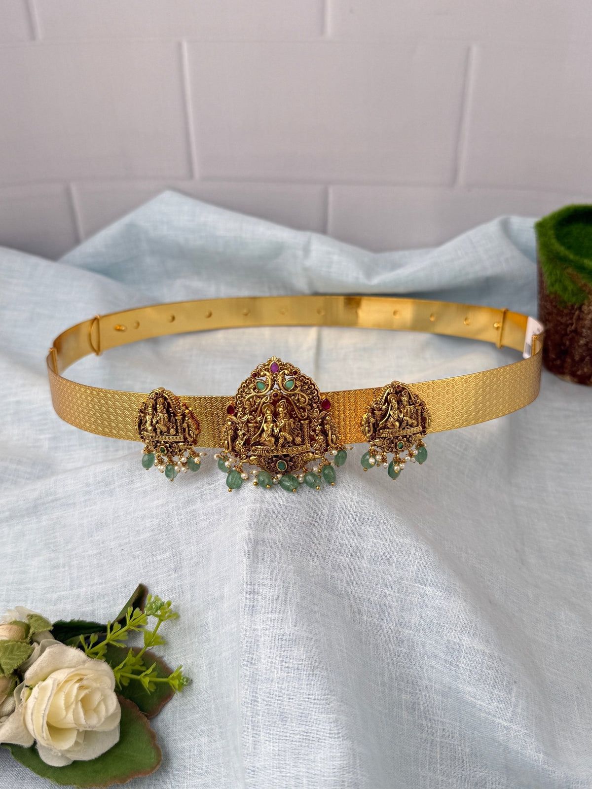 Antique Radha Krishna Grand Vaddanam Kamarbandh | V049 - Mahilas