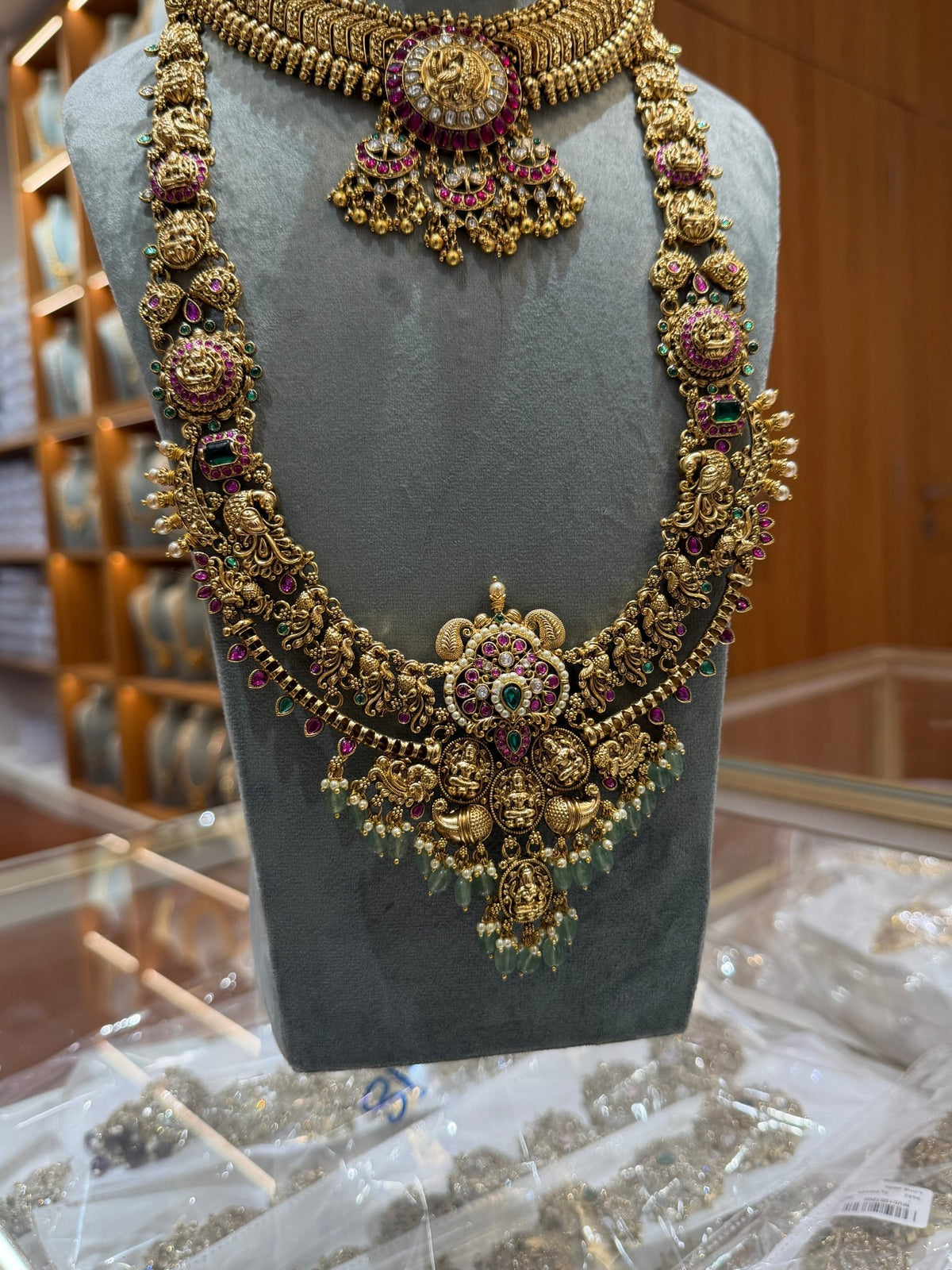 Antique Royal Jadau Bridal Necklace Full Set | BR0006 (Copy) - Mahilas